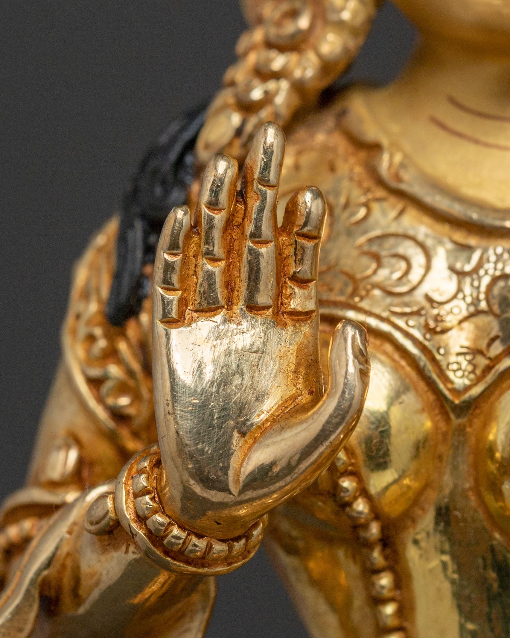 Guru Rinpoche Statue on Throne | Buddhist Master
