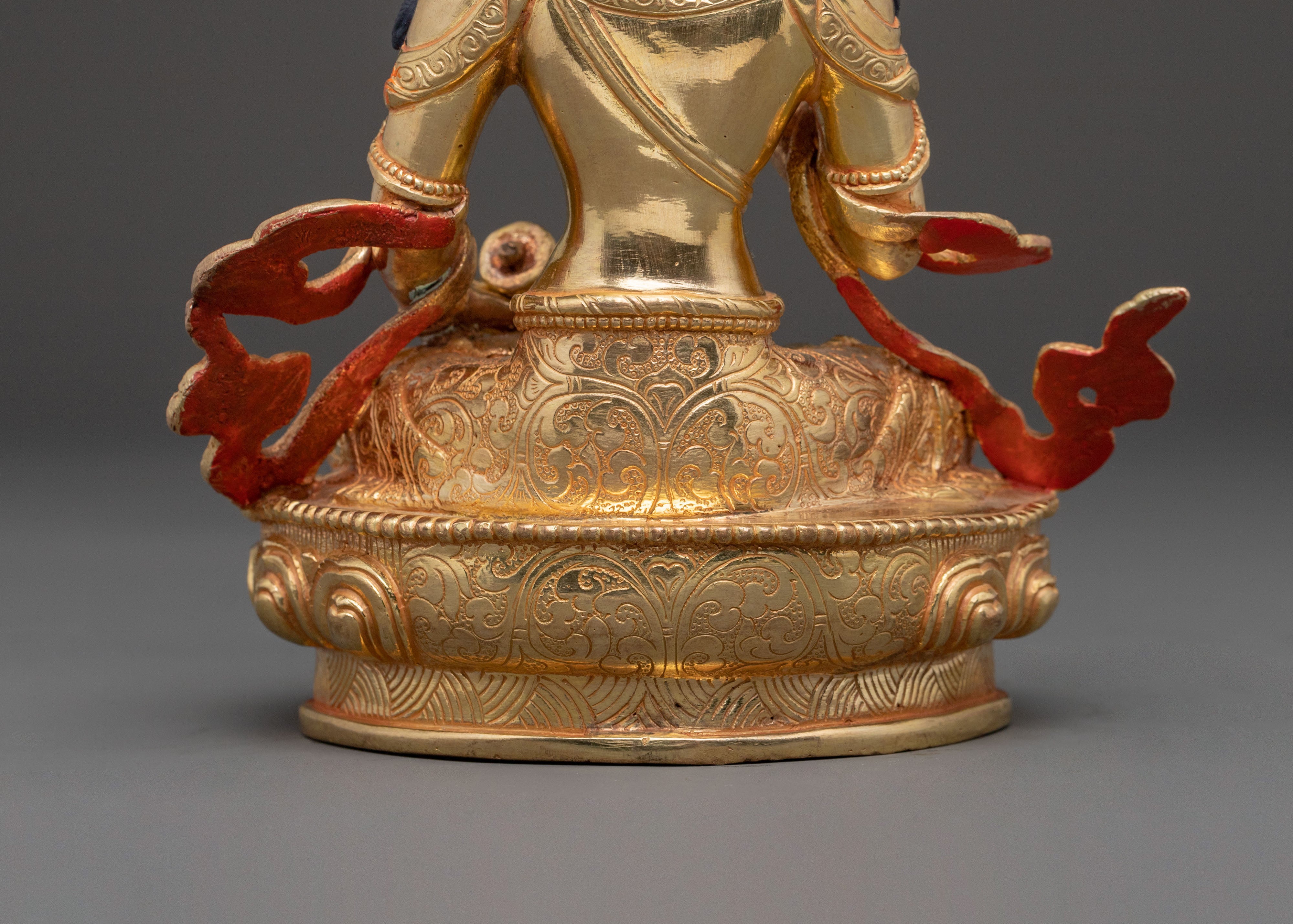 Vajrasattva Statue 24K Gold Gilded Statue: Central Deity