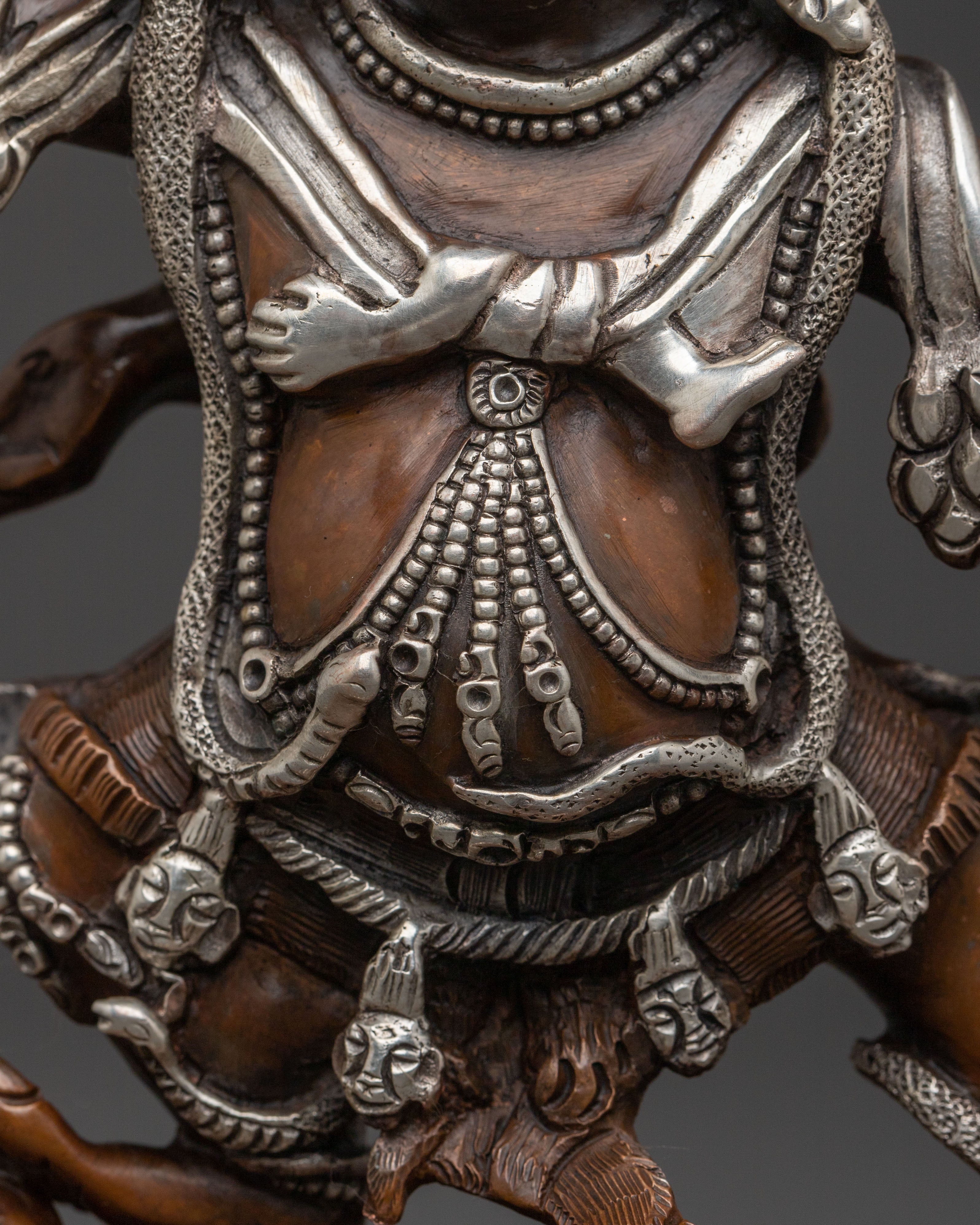 Guru Drakpo Protector Statue | Oxidized Copper Figure