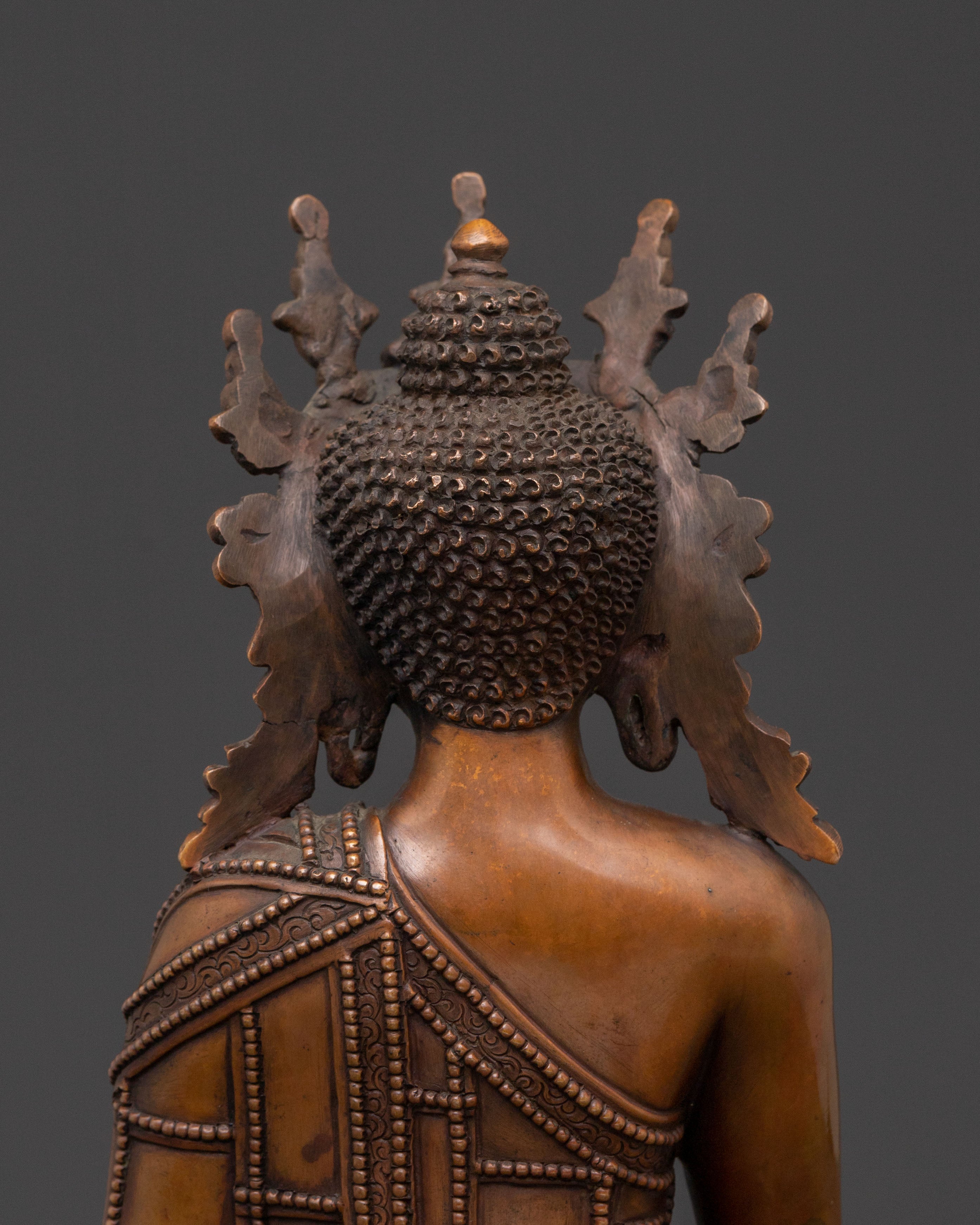 Shakyamuni Buddha Statue with Crown | Meditation Figure