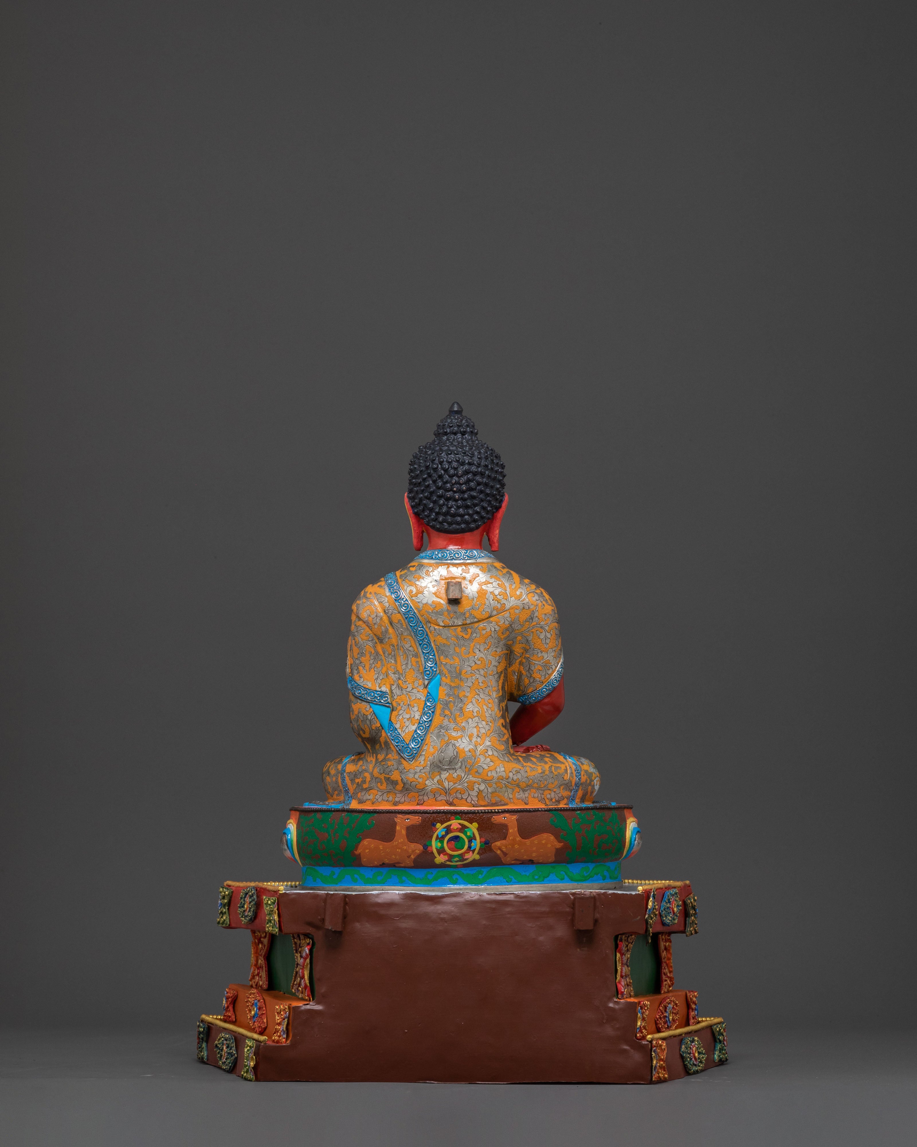 Amitabha Buddha On Throne | Radiant 24K Gold Glided