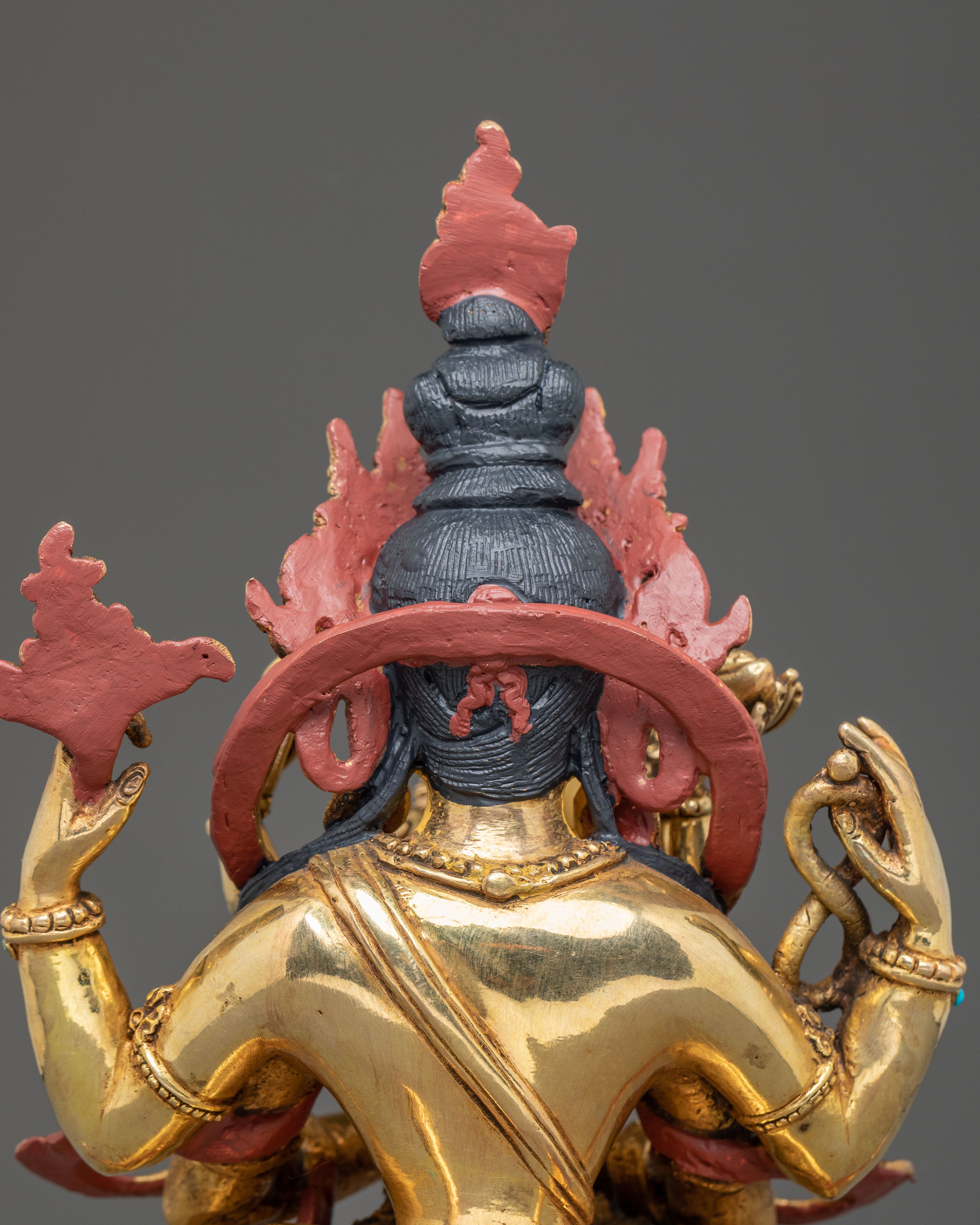 Handmade Avalokiteshvara Golden Statue | Bodhisattva of Compassion