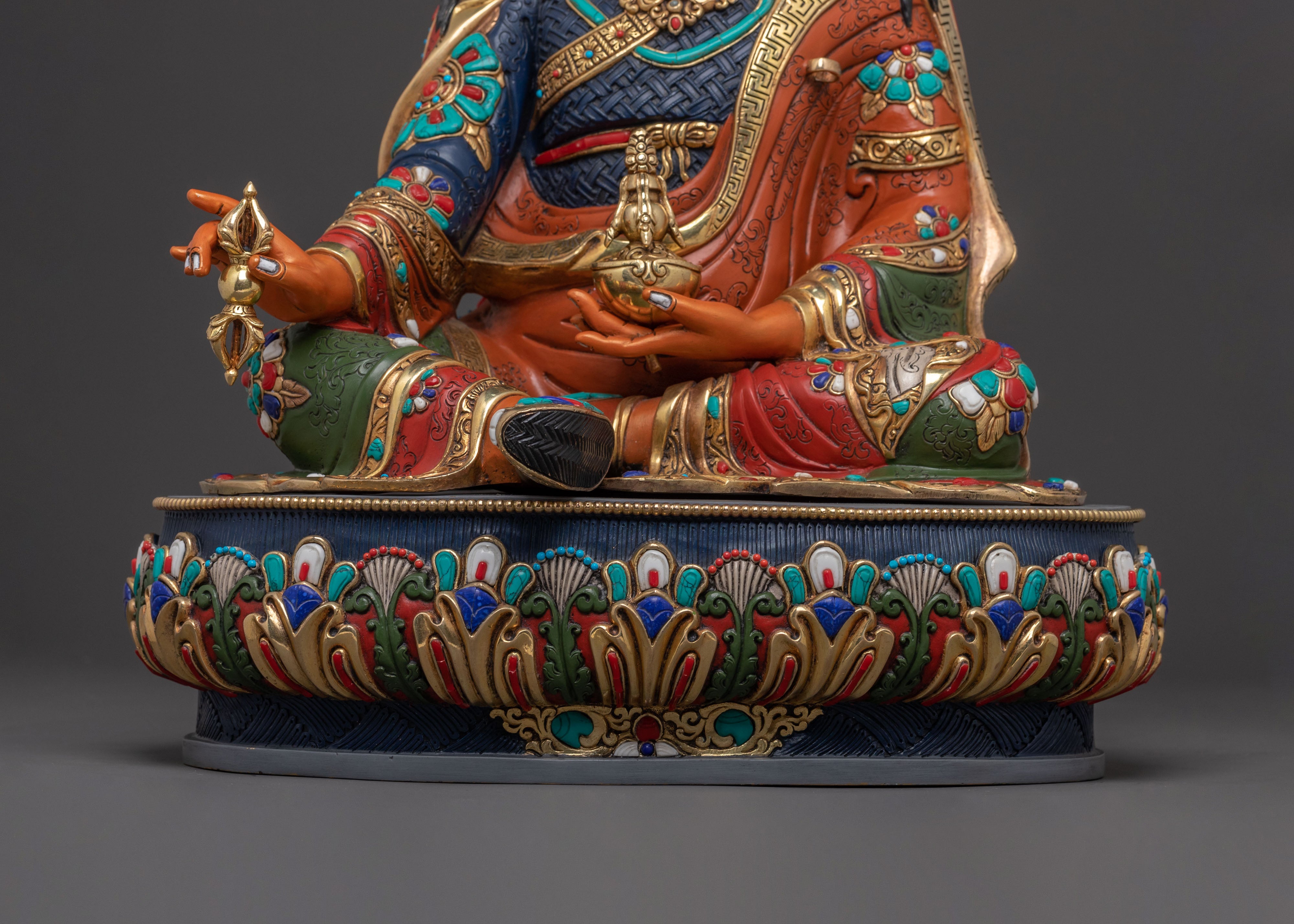 Padmasambhava 24k Gold Gilded Blessing Statue