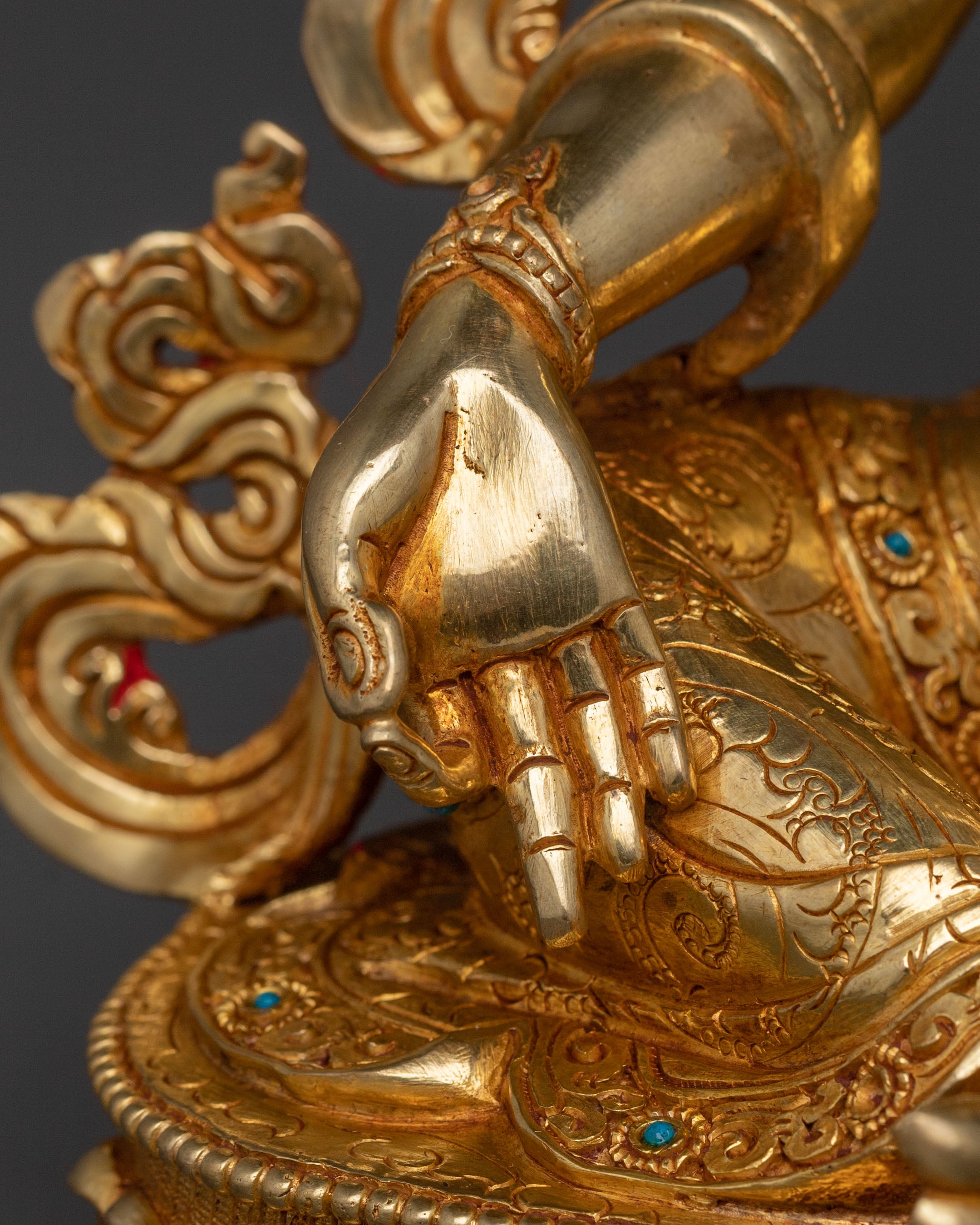 Divine Mother Tara Statue: Hand-Gilded Serenity