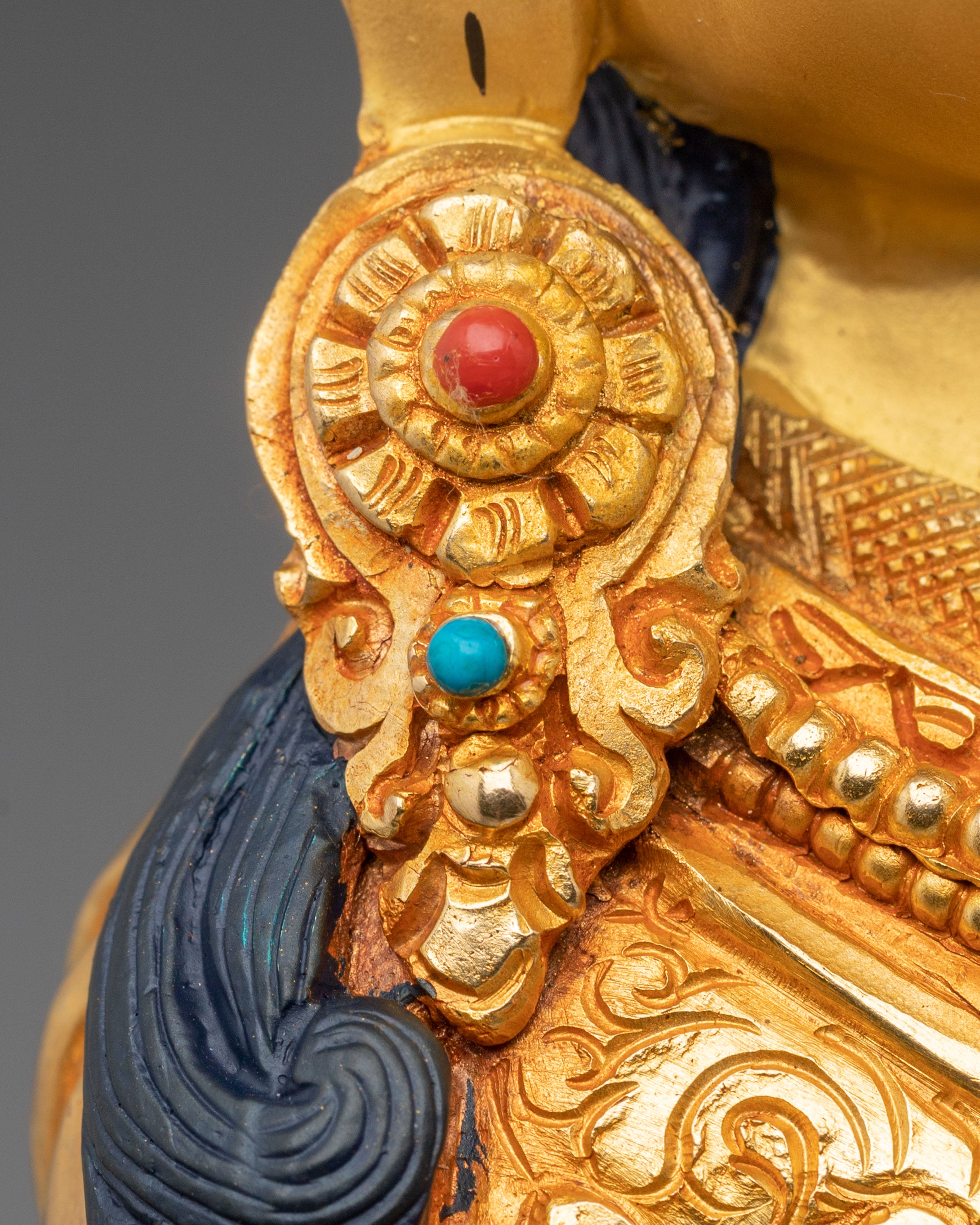 Handmade Guru Rinpoche Sculpture | Home Decor