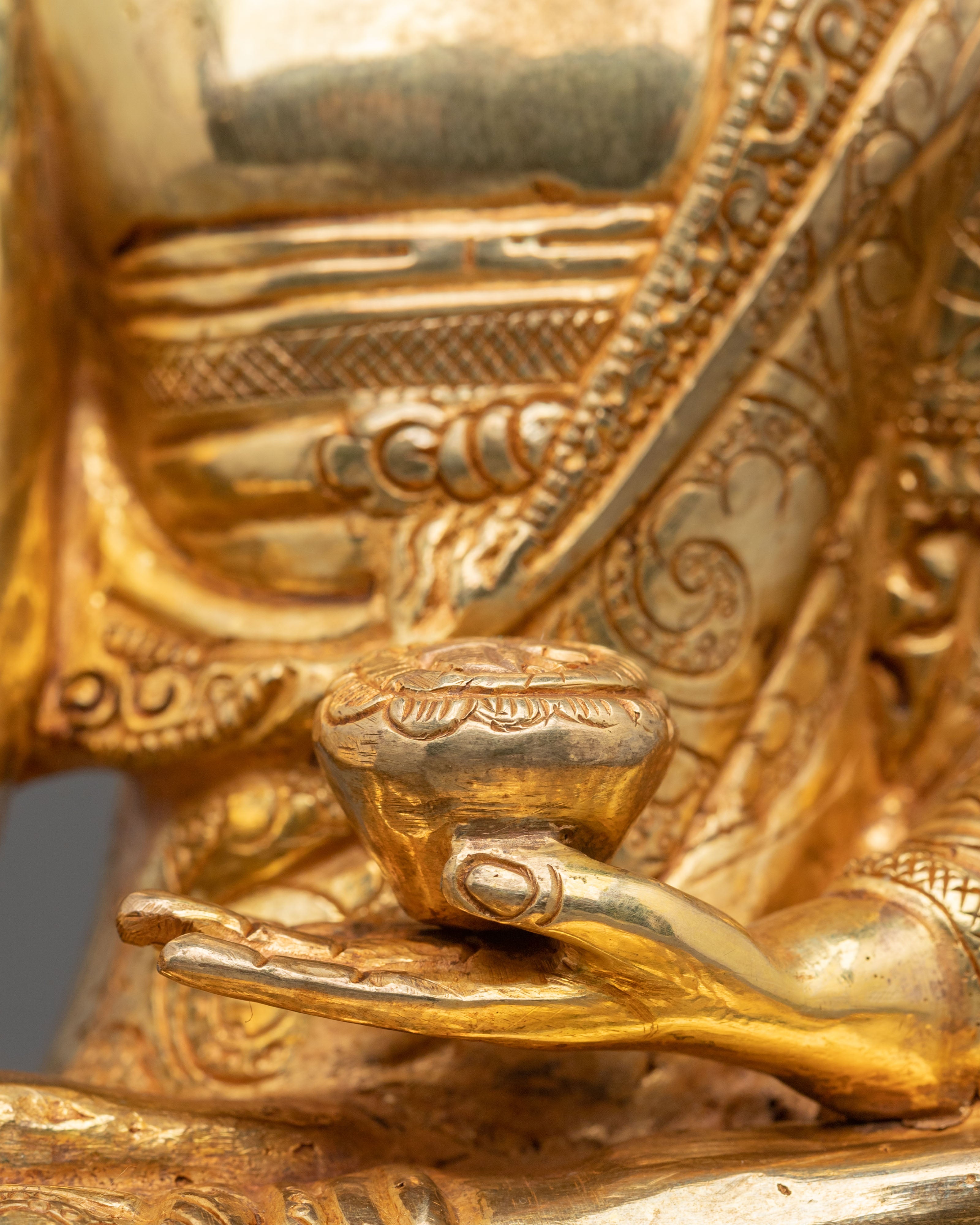 Shakyamuni Buddha Statue | 24k Gold Coated Figurine