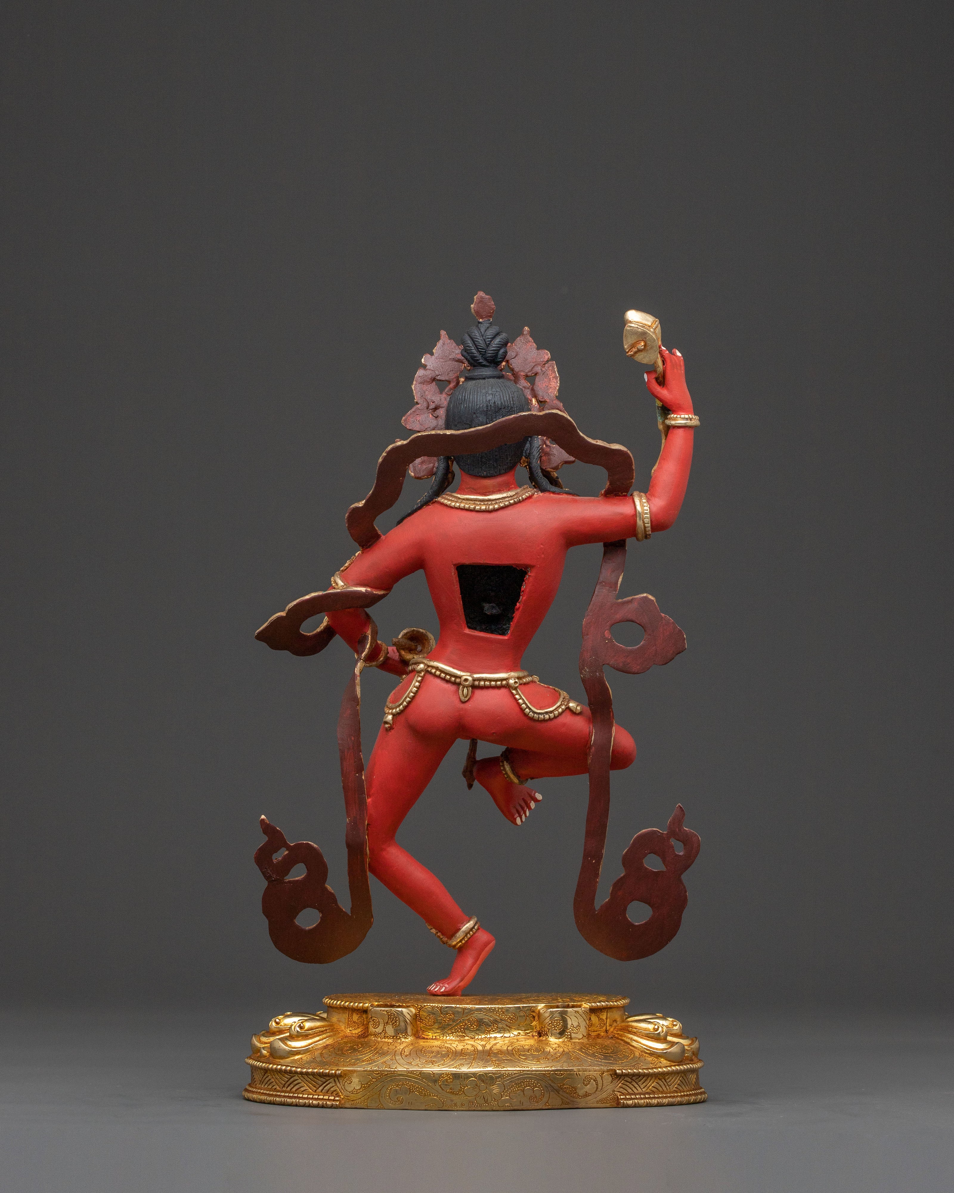 Divine Statue of Machig Labdron – Hand-Gilded Copper Statue