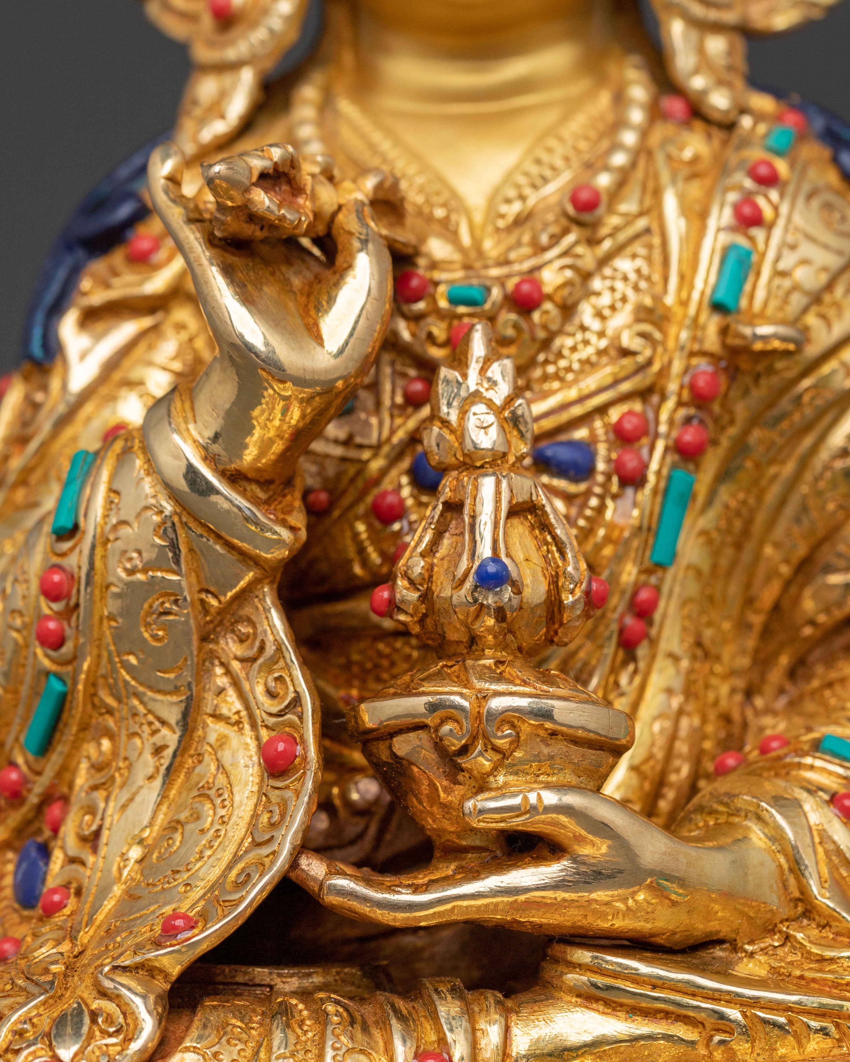 Enchanting Tibetan Statue of Guru Tsokye Dorje