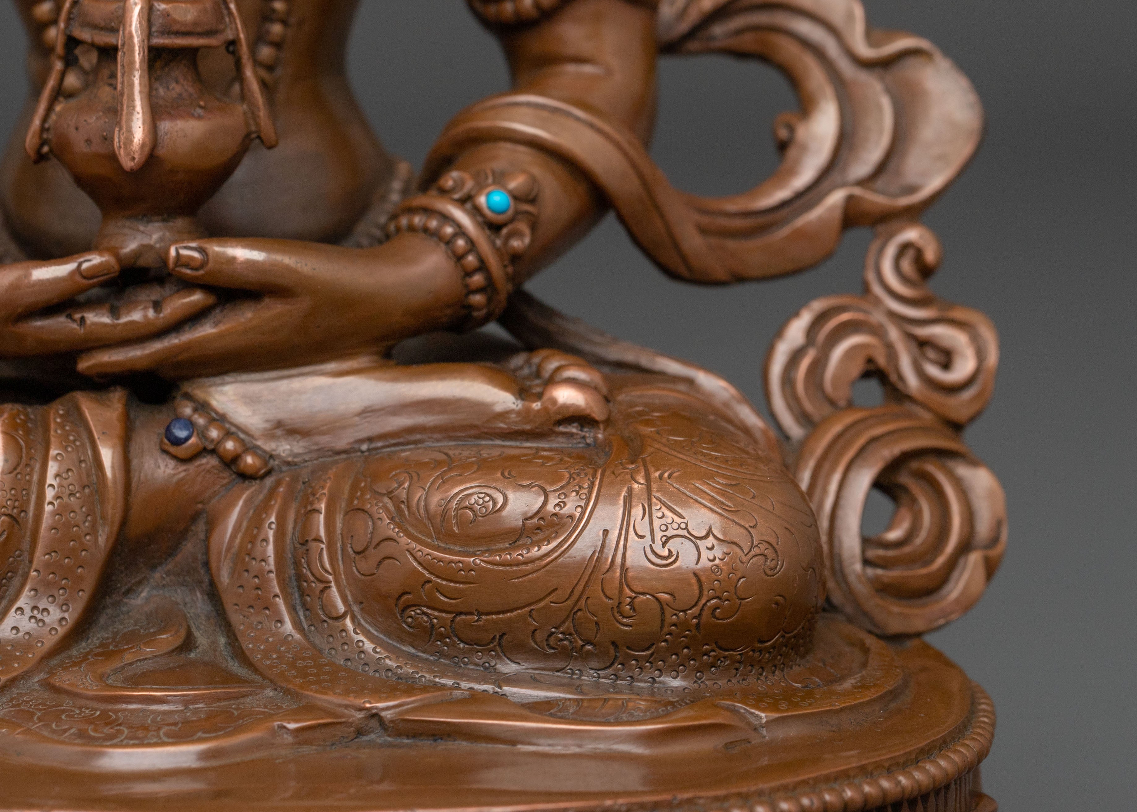 Amitayus Statue | Handcrafted Oxidized Copper Figurine