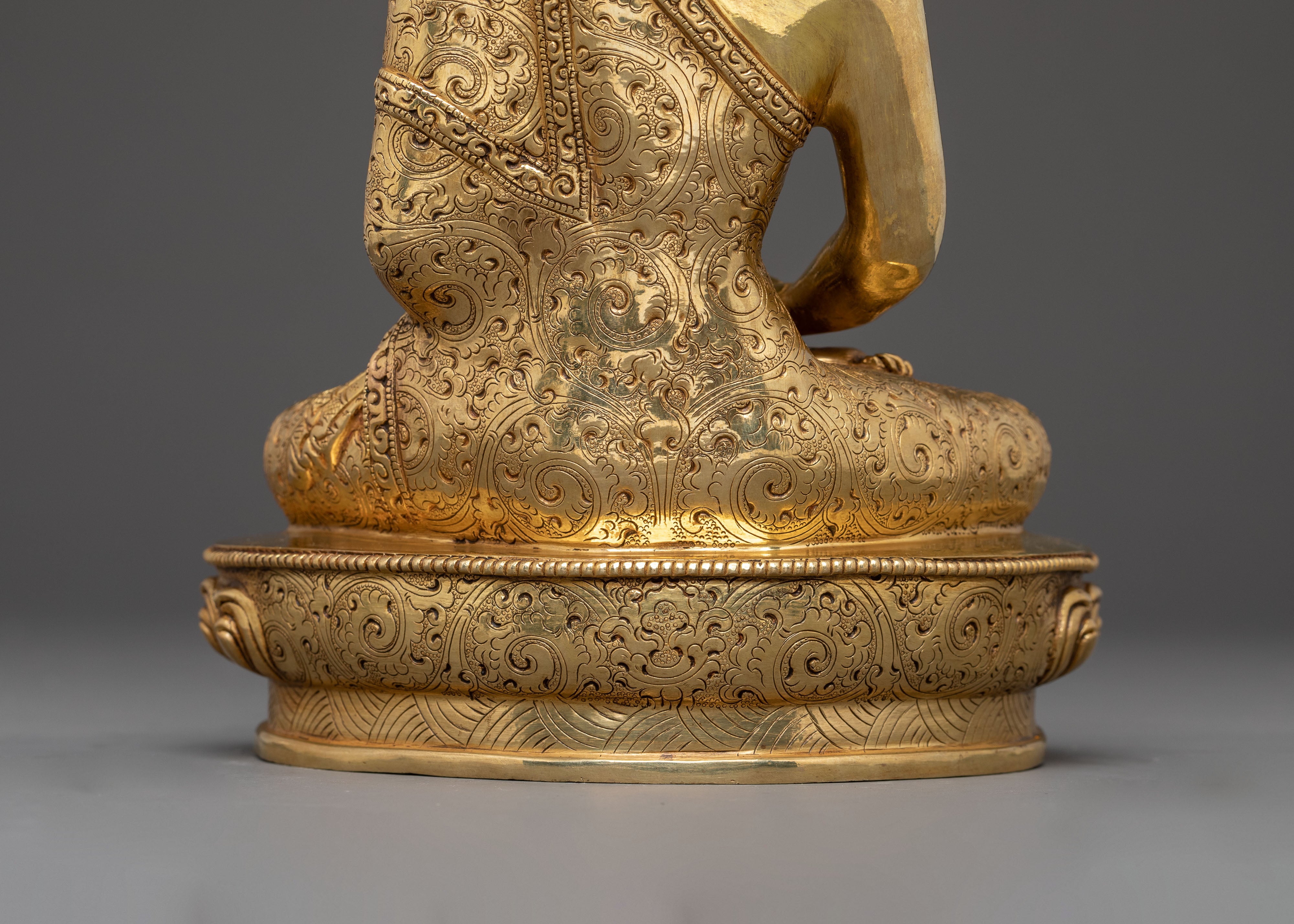 Handcrafted Amitabha Golden Statue | Buddhist Spiritual Art