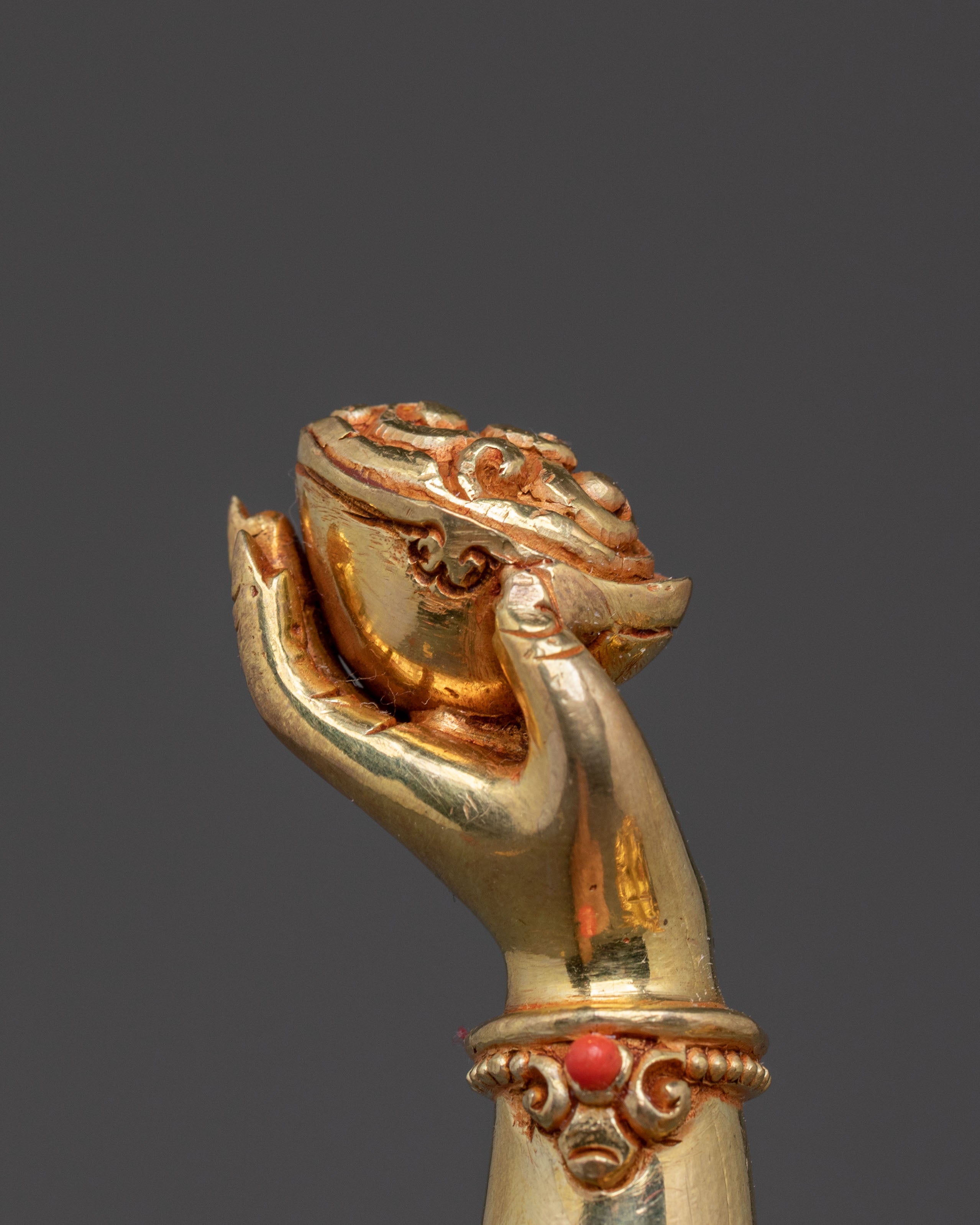 Vajrakilaya: 24K Gold Gilded Sacred Protector Statue