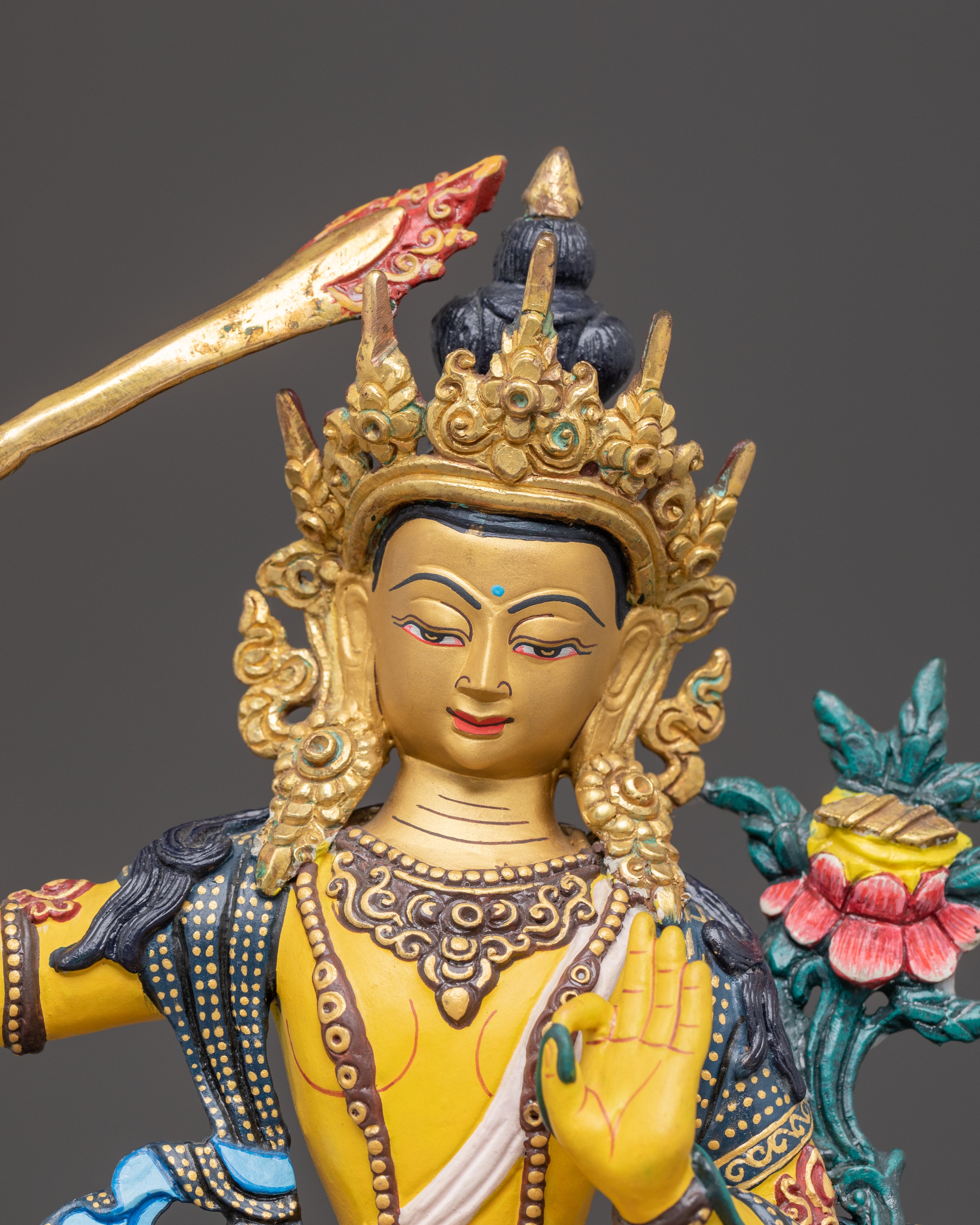 Handmade Statue of Manjushri- The Wisdom Bodhisattva