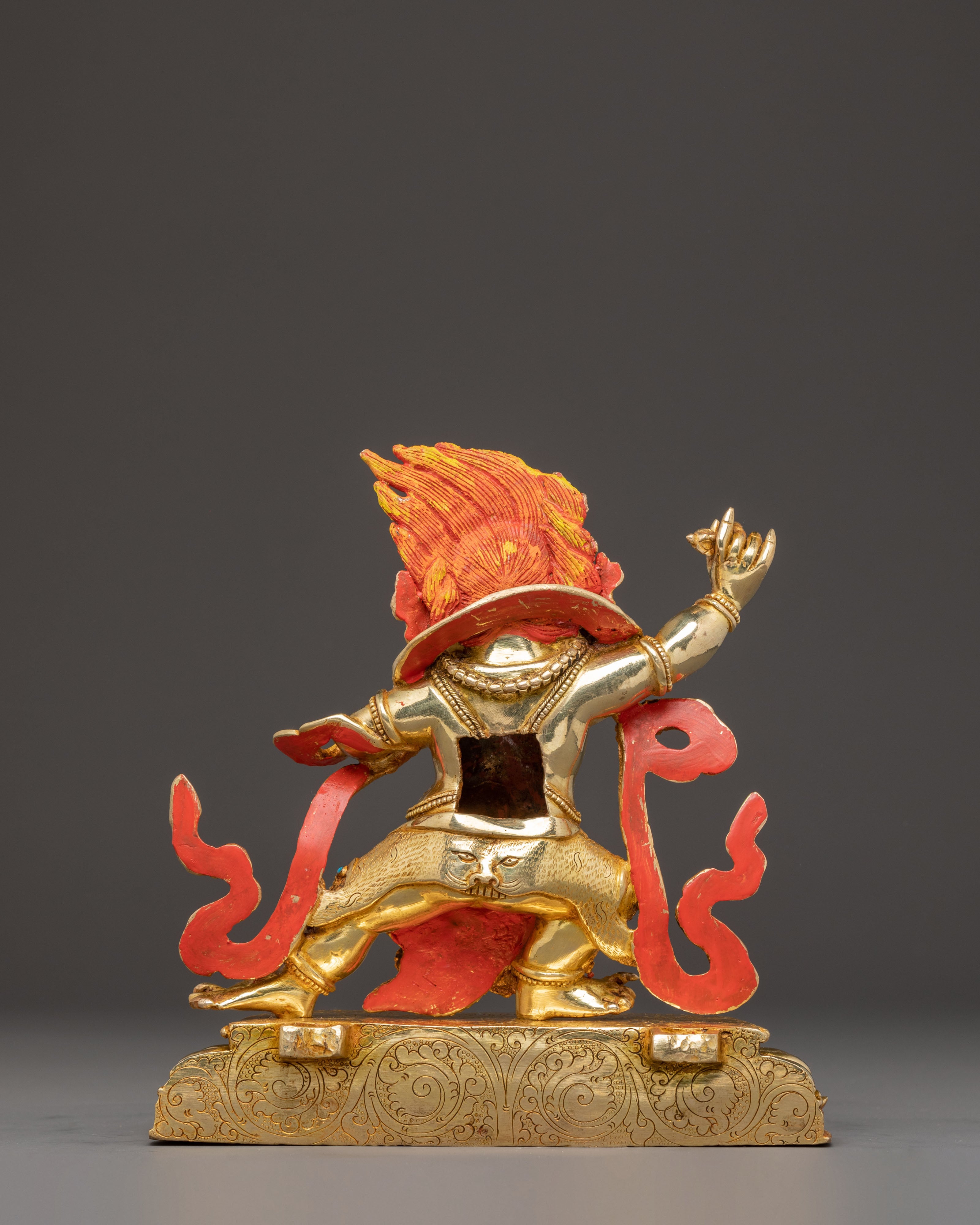 Golden Vajrapani Handcrafted Statue | Wrathful Protector of Wisdom