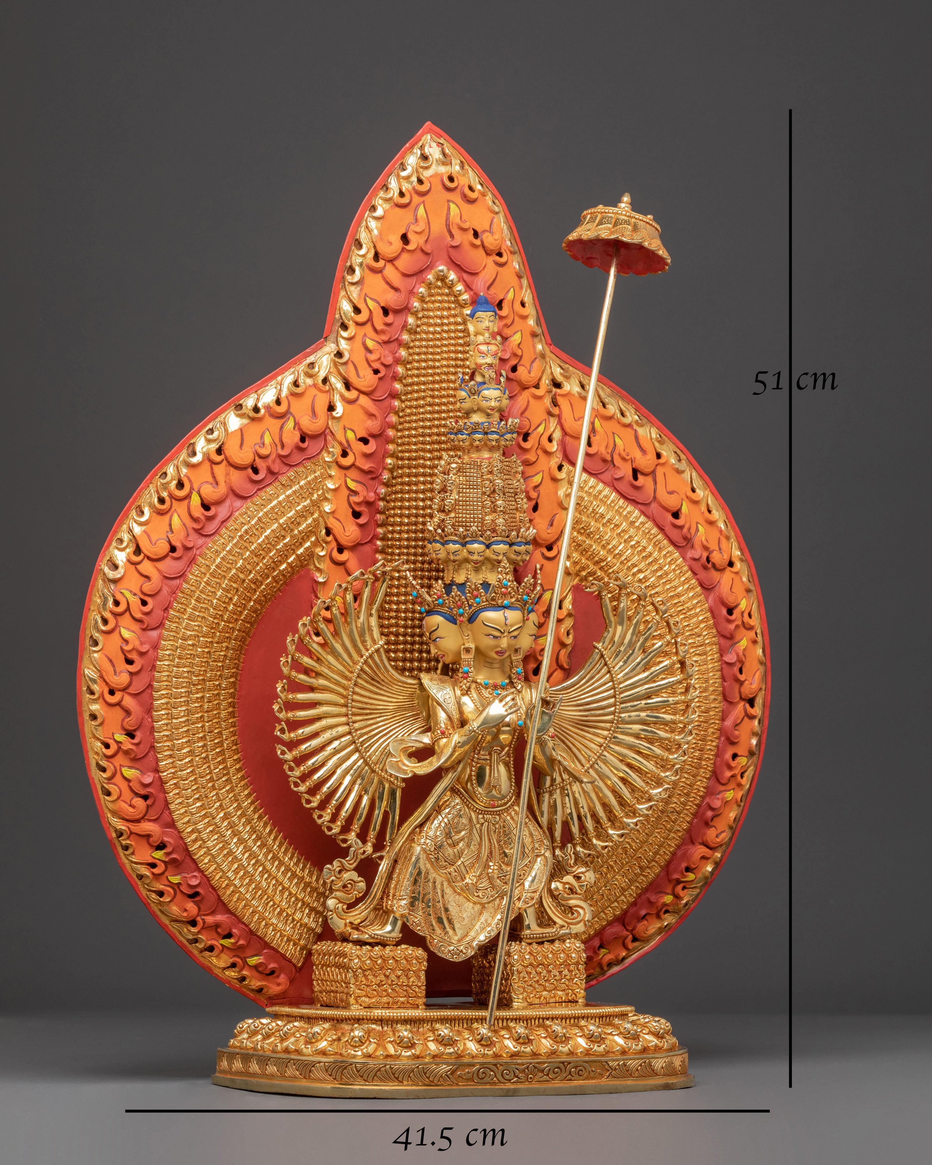 Handmade 1000-Armed Dukar Statue | Deity of Compassion