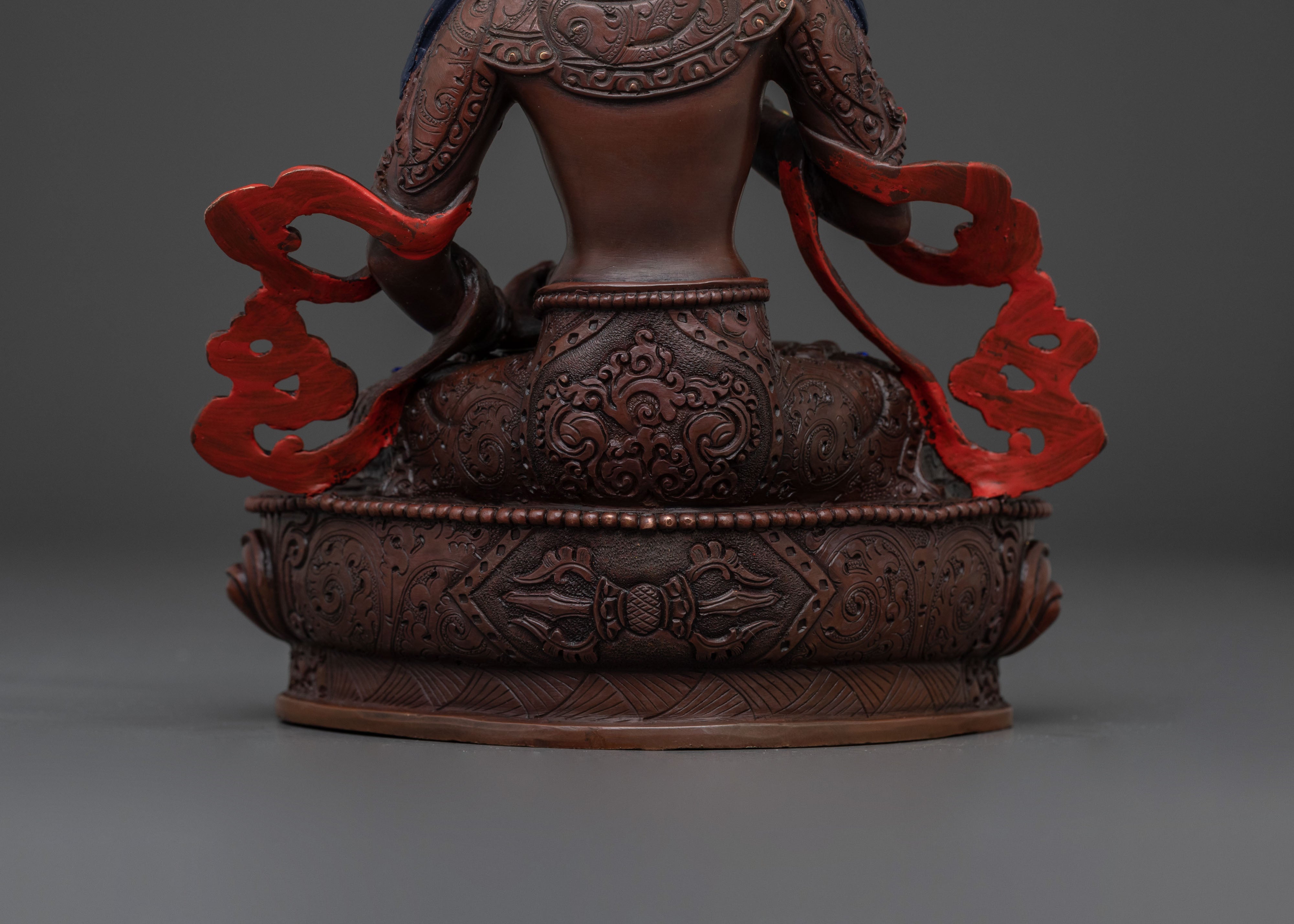 Vajrasattva Statue of Ultimate Purity | Oxidized Copper Sculpture