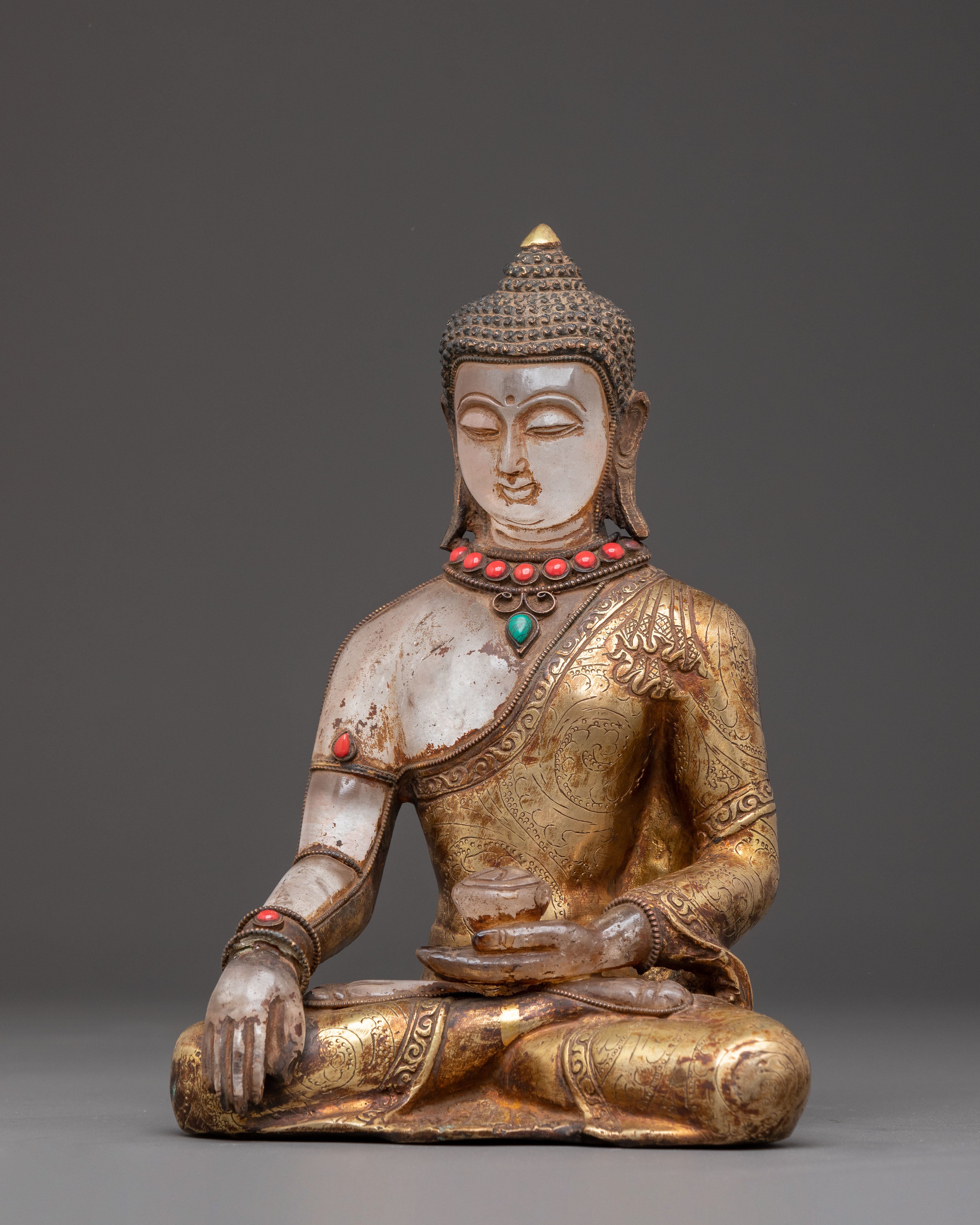 Nepalese Handmade Statue of Buddha Shakyamuni | Historical Buddha