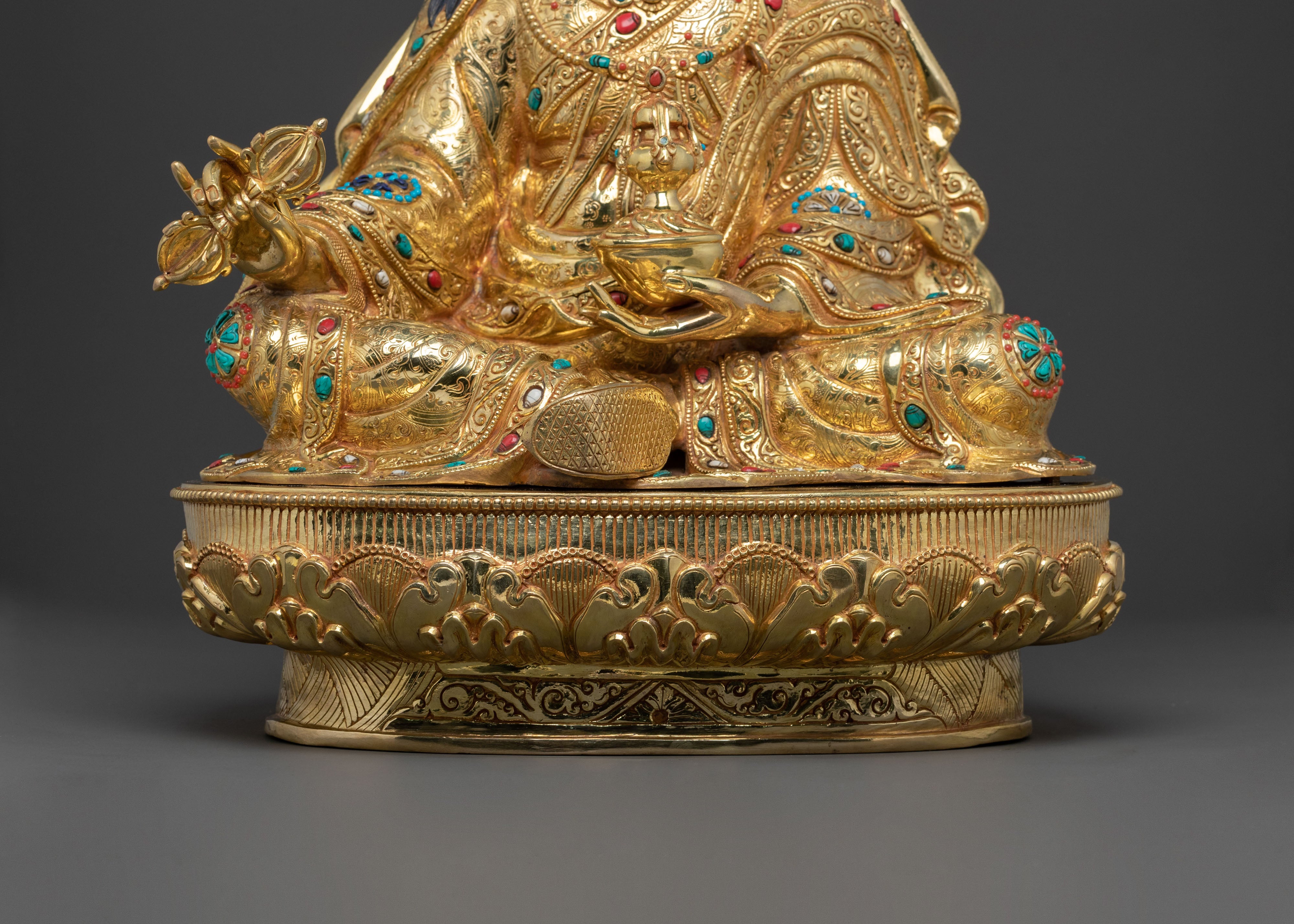 Padmasambhava Sacred Dharma Statue | Handcrafted Tibetan Buddhist Art