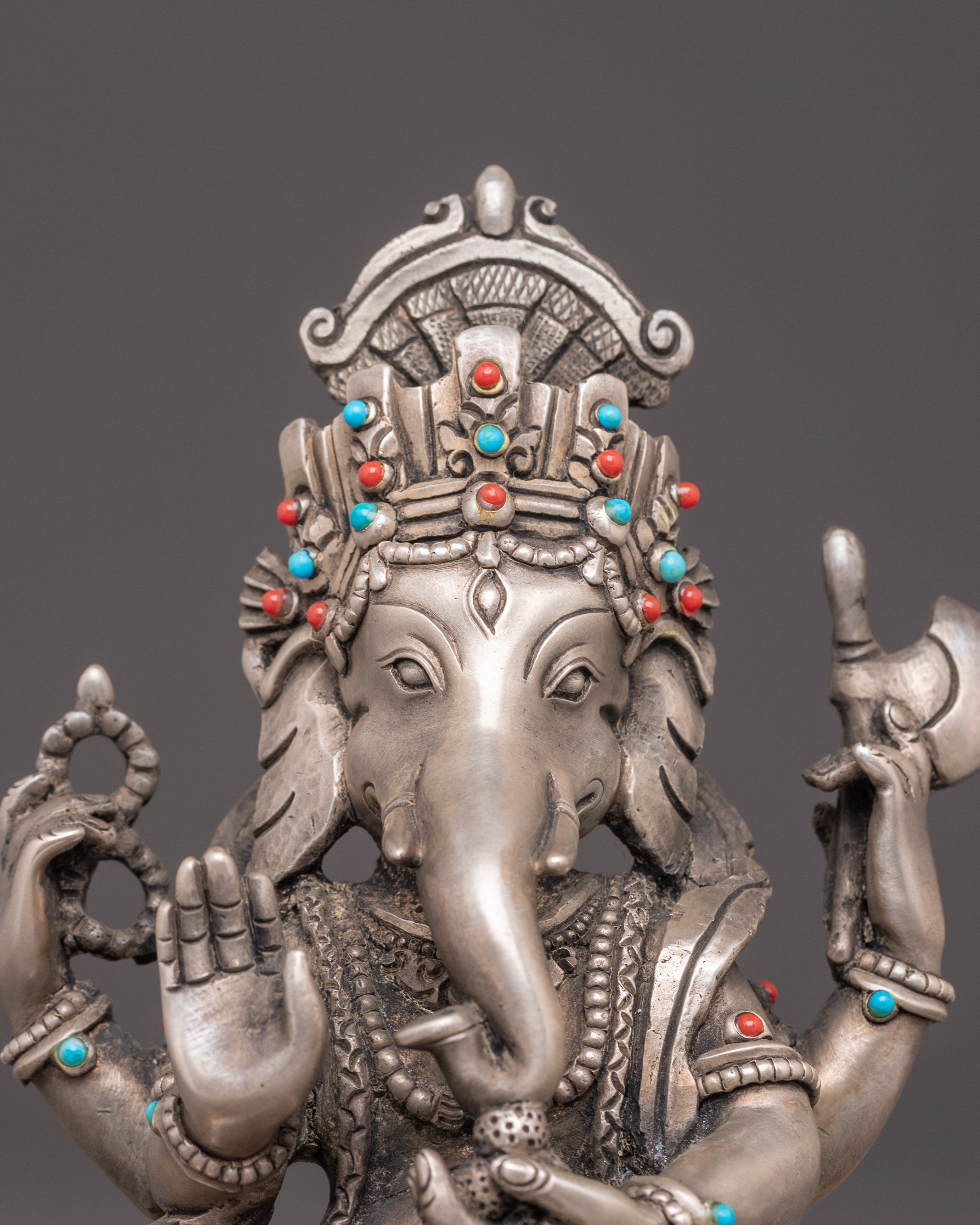 Handcrafted Copper Ganesh Sculpture | Divine Elephant Headed Deity