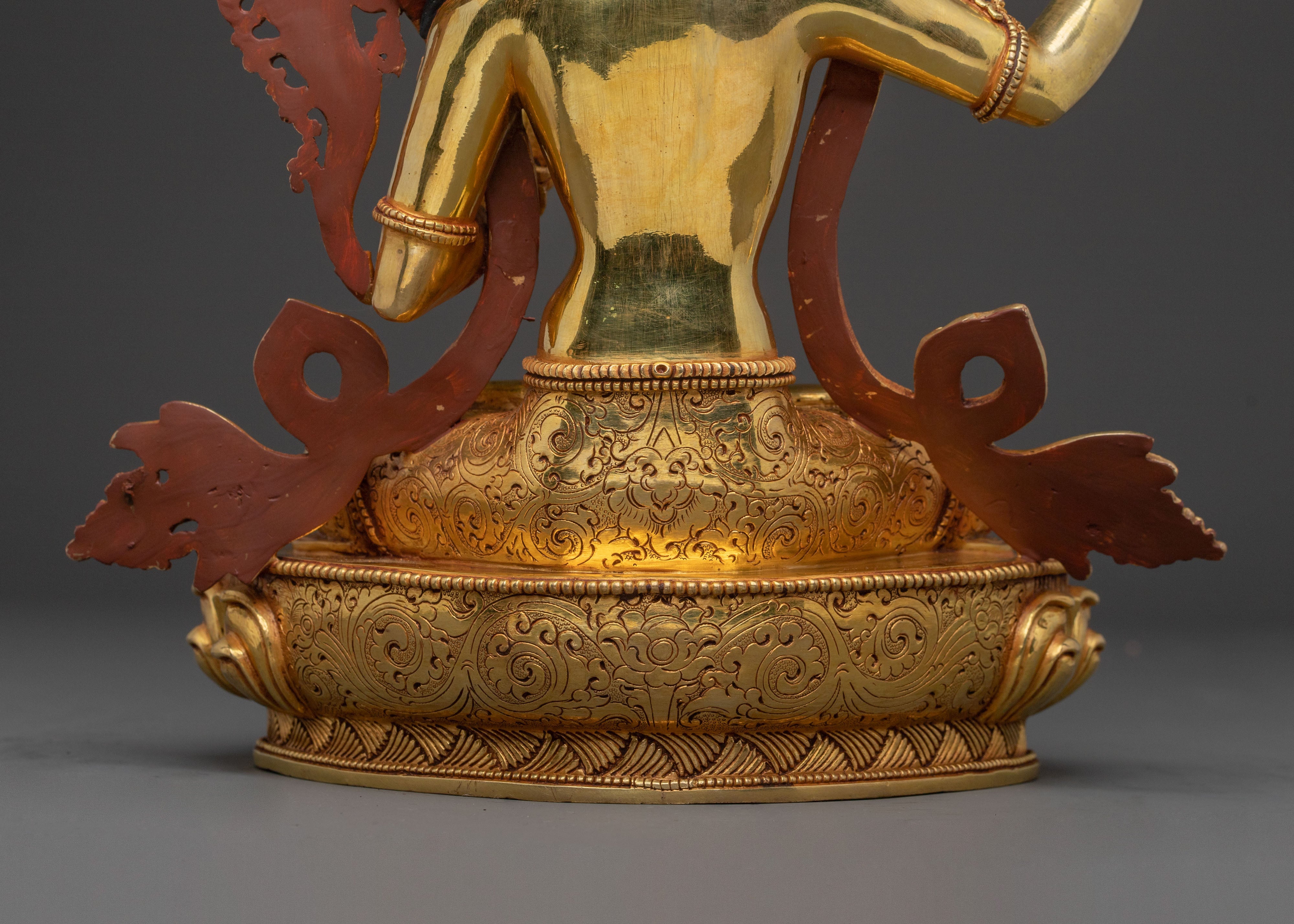 Manjushri Statue | 24K Gold Gilded Wisdom Figurine