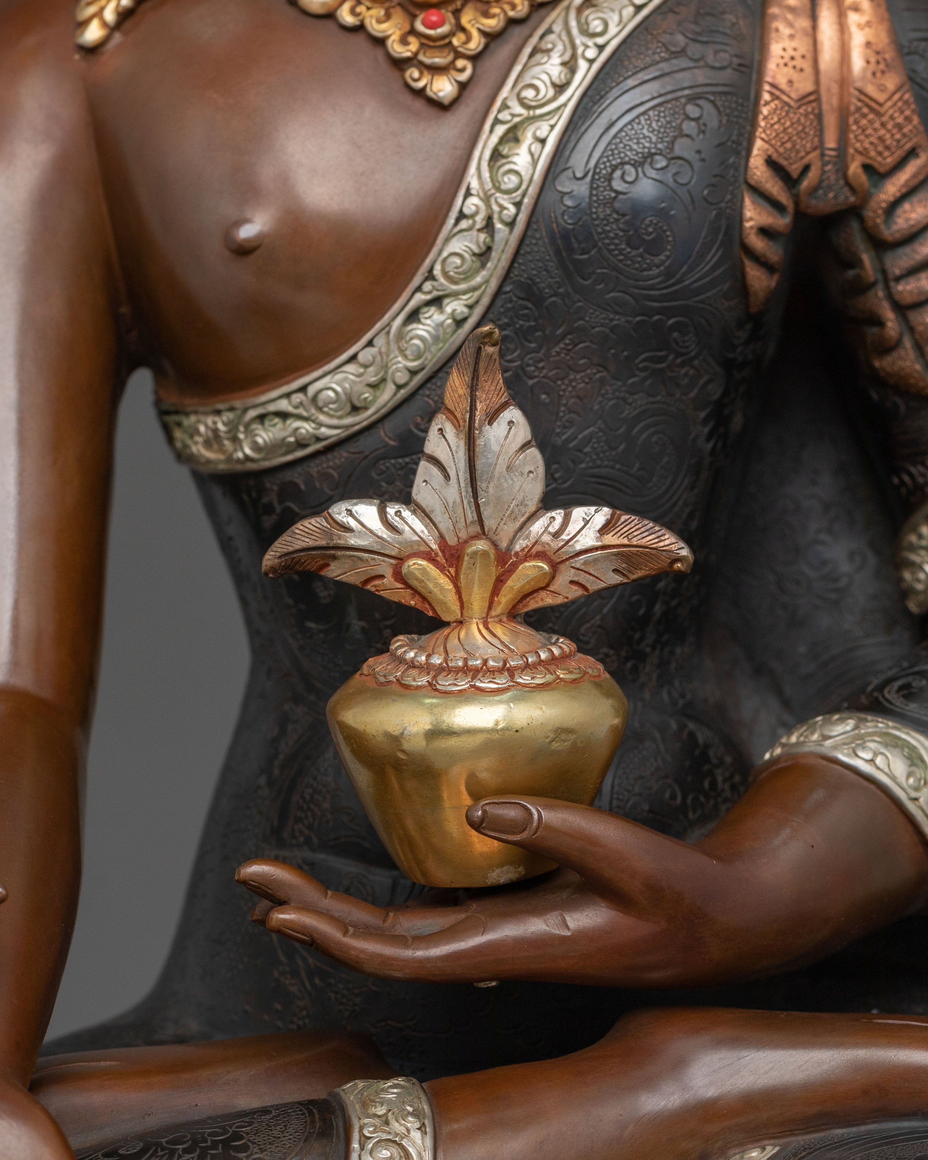 Three Buddhas Sacred Statues Collection | Traditional Buddhist Sculpture Set