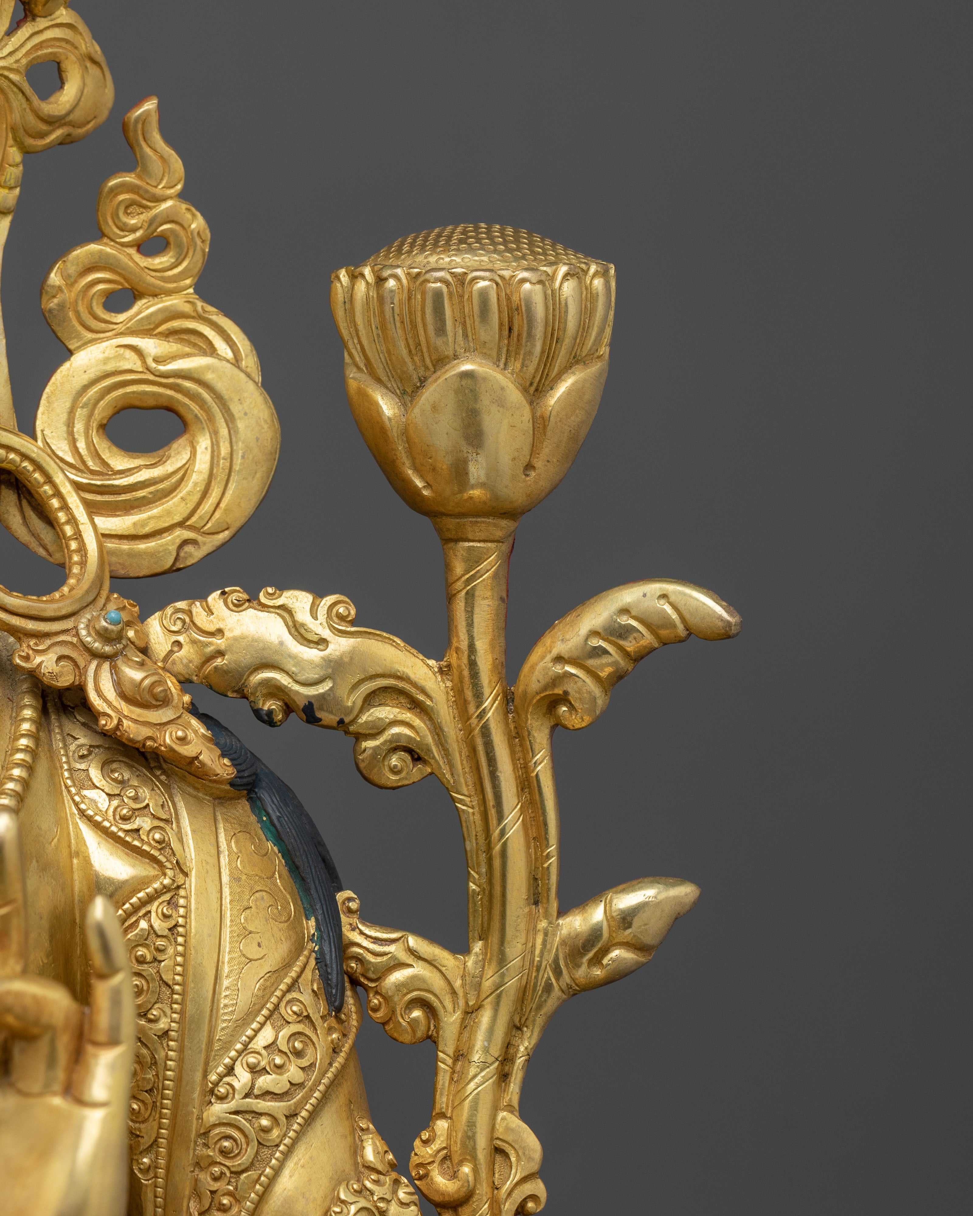 Green Tara Figurine | 67-cm Tall Golden Sculpture