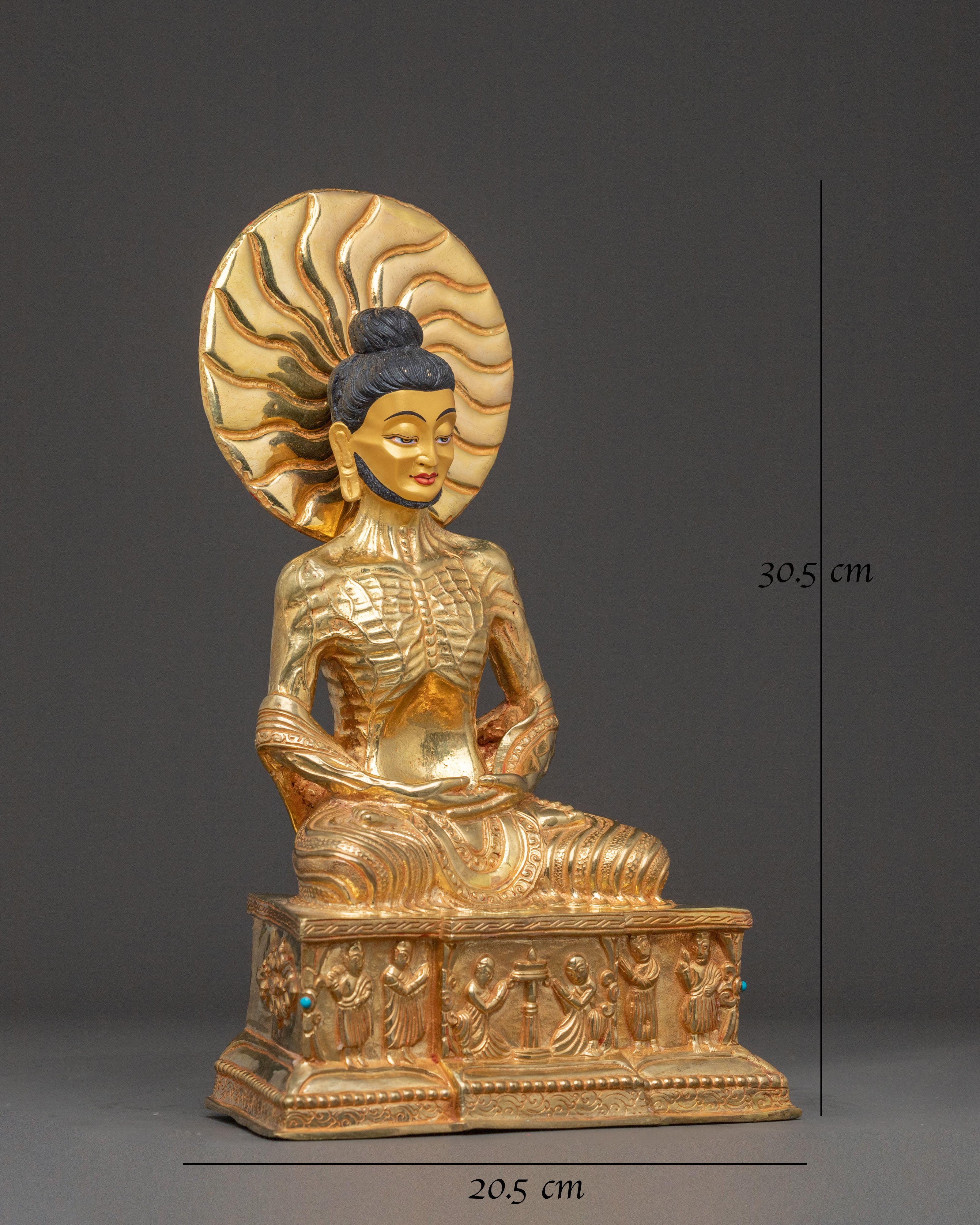 Spiritual Fasting Buddha Statue – Exquisite Handcrafted Copper Statue