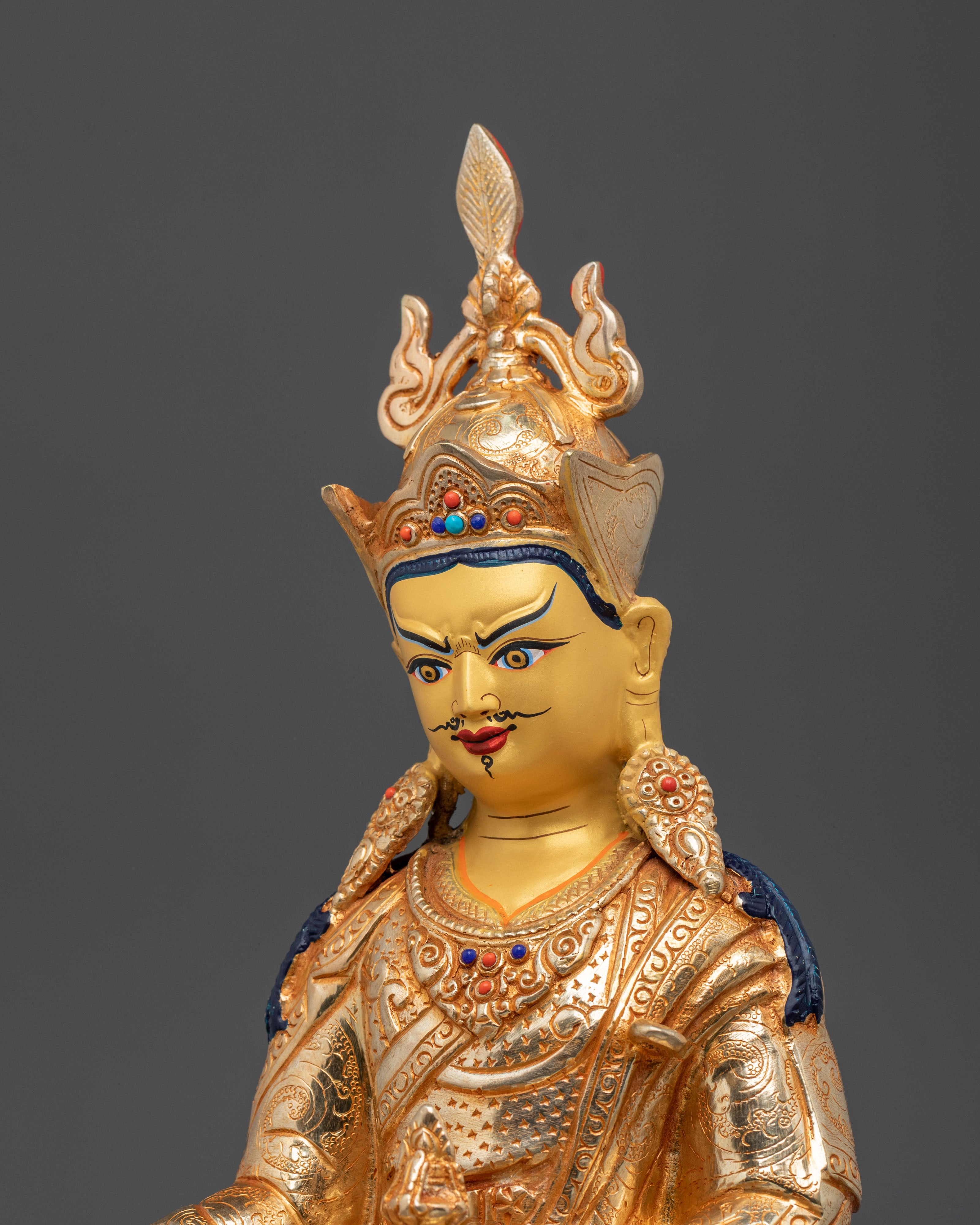 Guru Rinpoche Sacred Statue | Tibetan Buddhist Guru Figurine