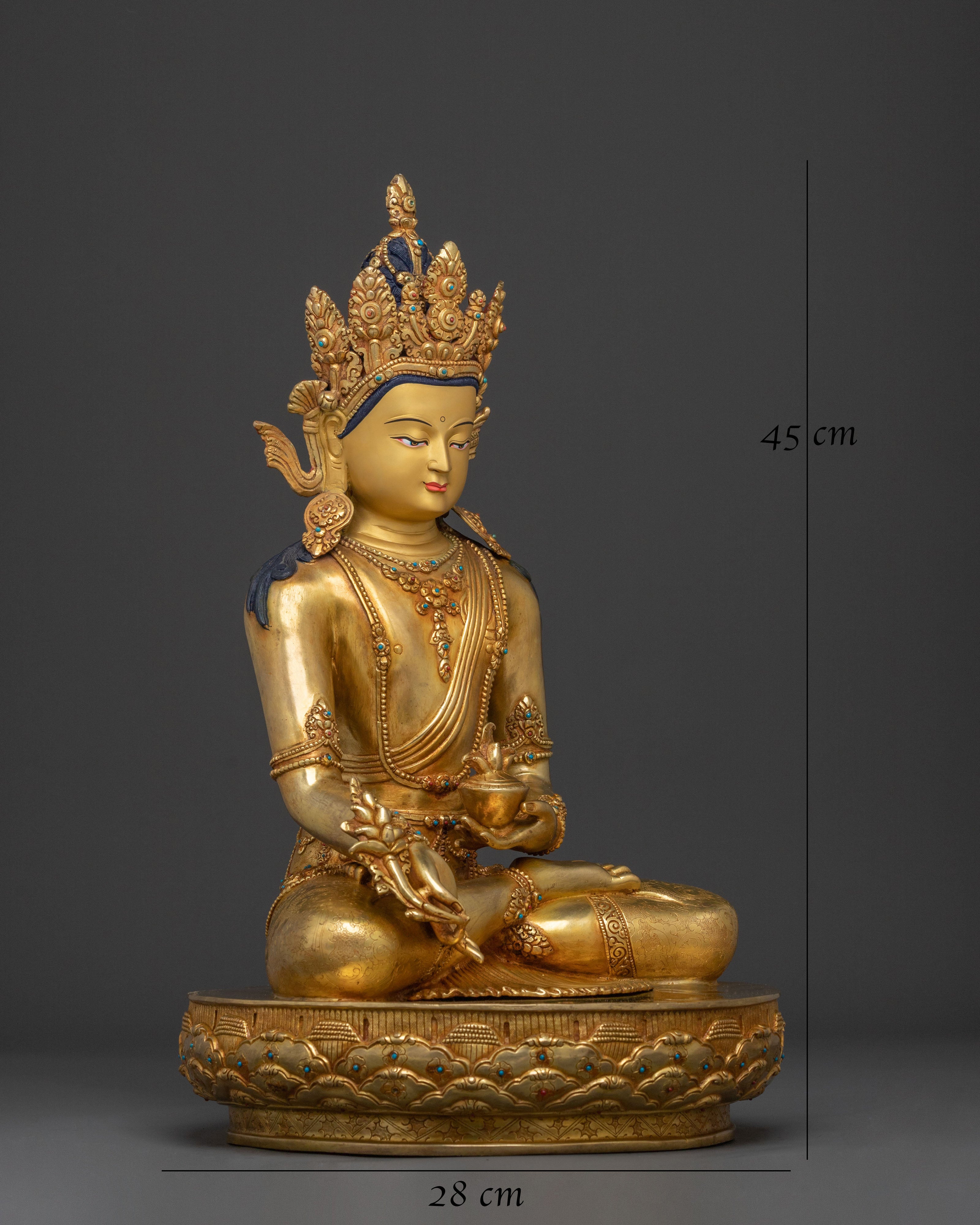 Crown Medicine Buddha Blessing Statue | Spiritual Healer