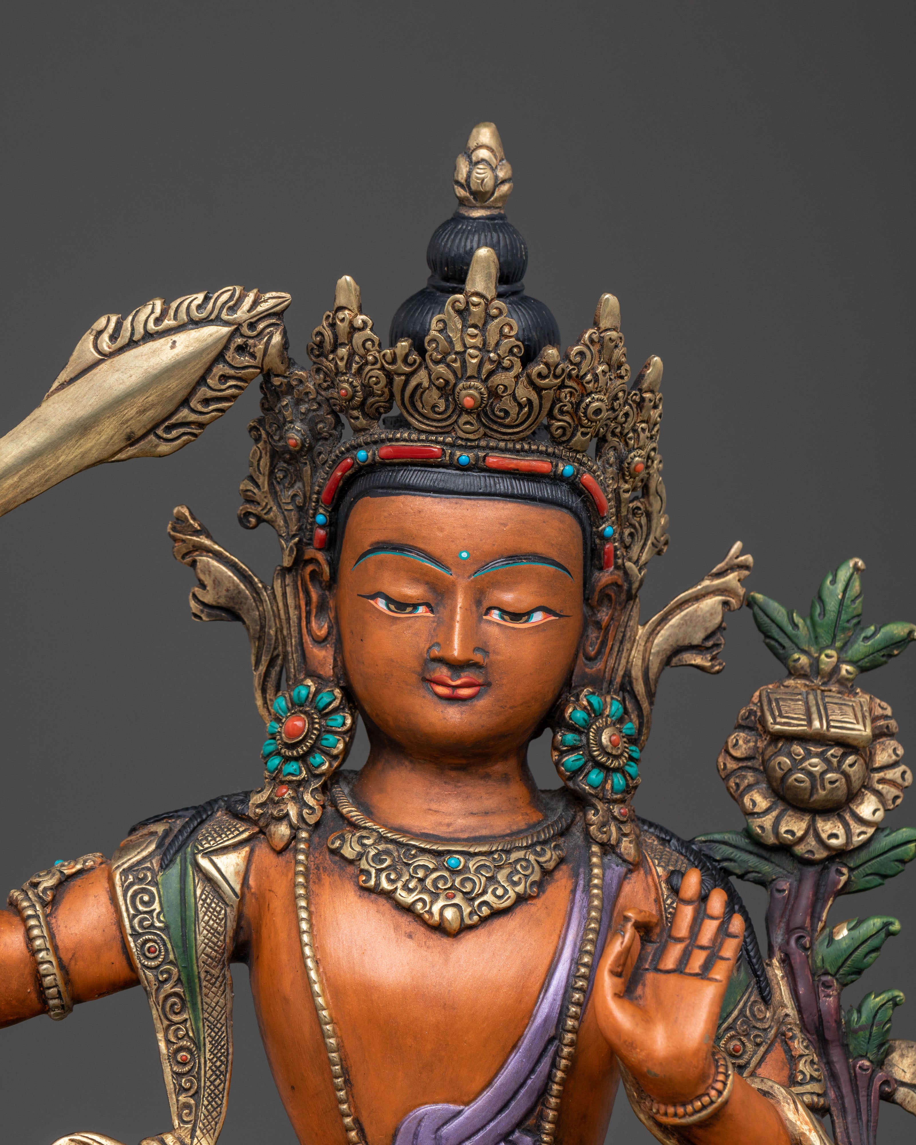 Tibetan Bodhisattva Manjushri Wisdom Statue