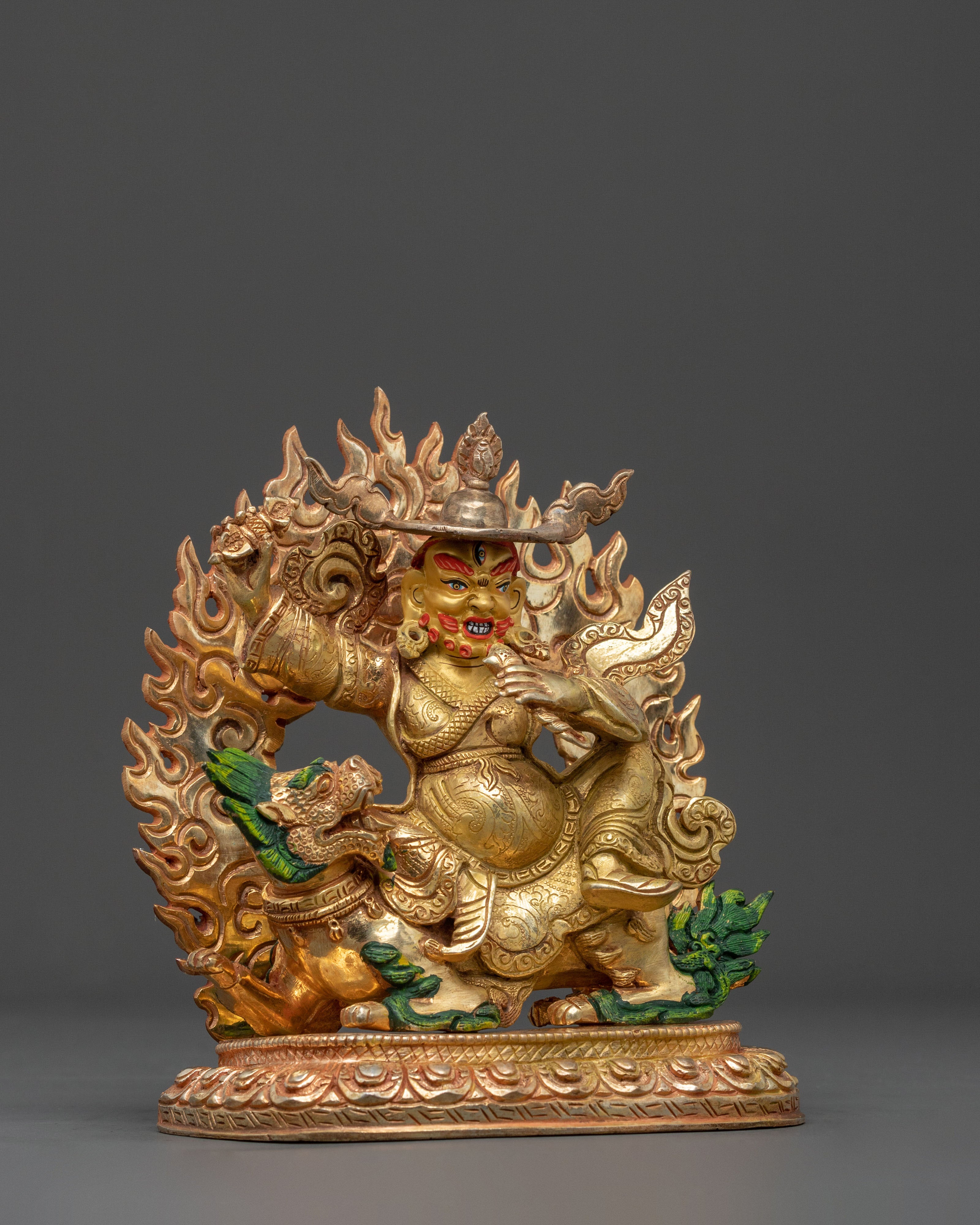 Three Nyingma Dharmapalas Statue Set | Tibetan Wrathful Protector Deities