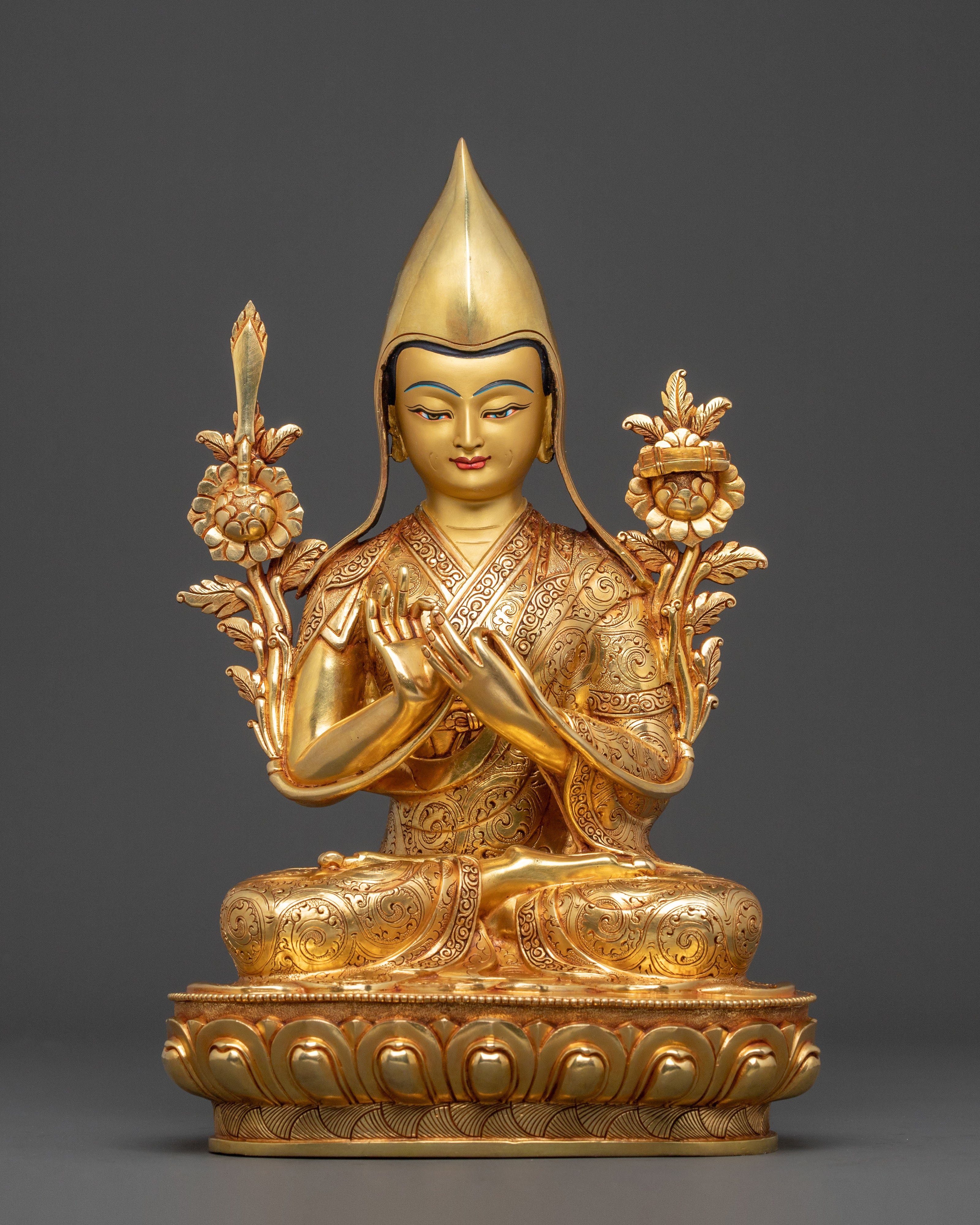Tsongkhapa and Disciples Figure | Tibetan Buddhist Decor