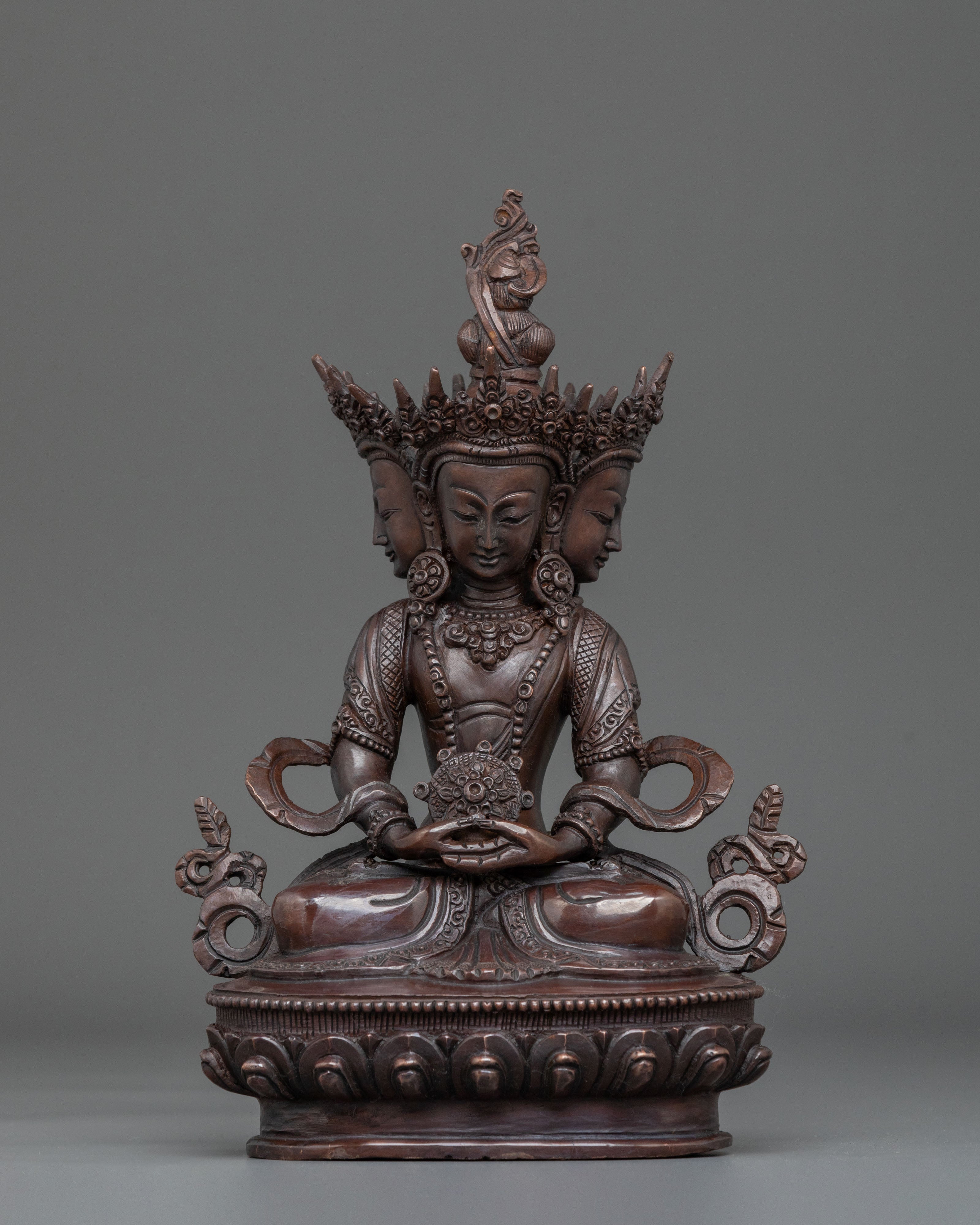 Vairocana Buddha Statue | Oxidized Copper Artistry
