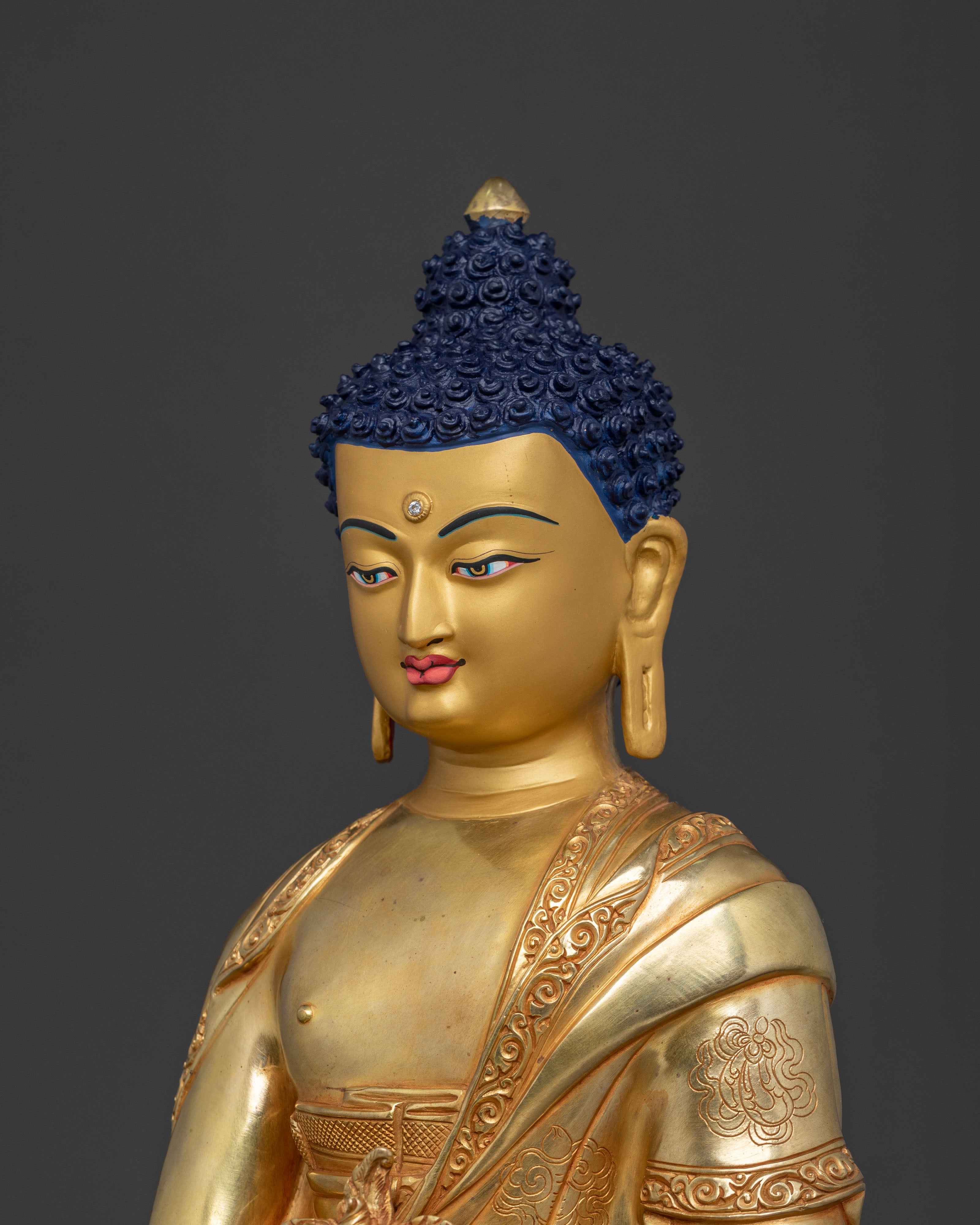 Medicine Buddha Statue | 24K Gold Gilded Icon