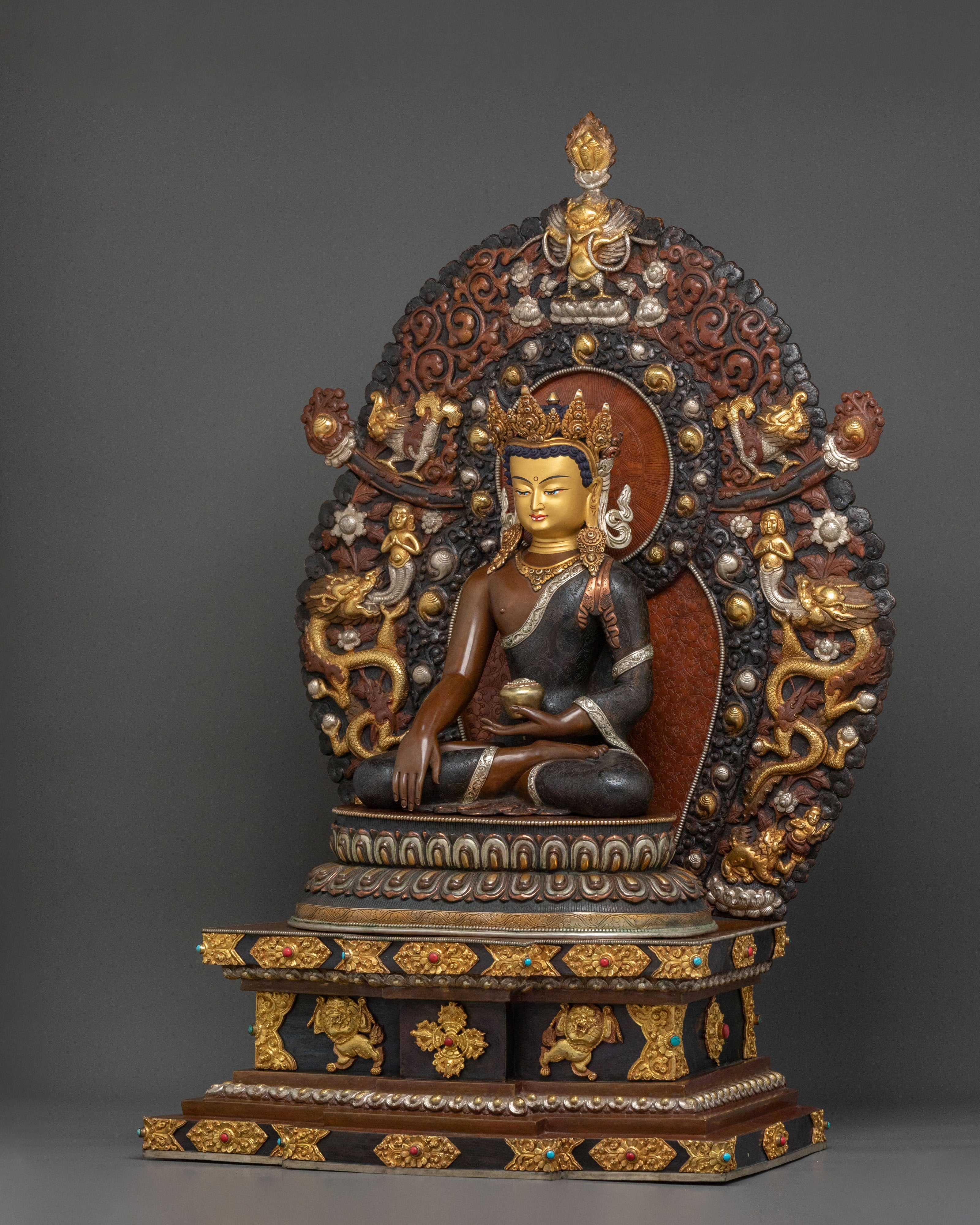 Shakyamuni Buddha Statue: Sacred Tibetan Buddhist Sculpture