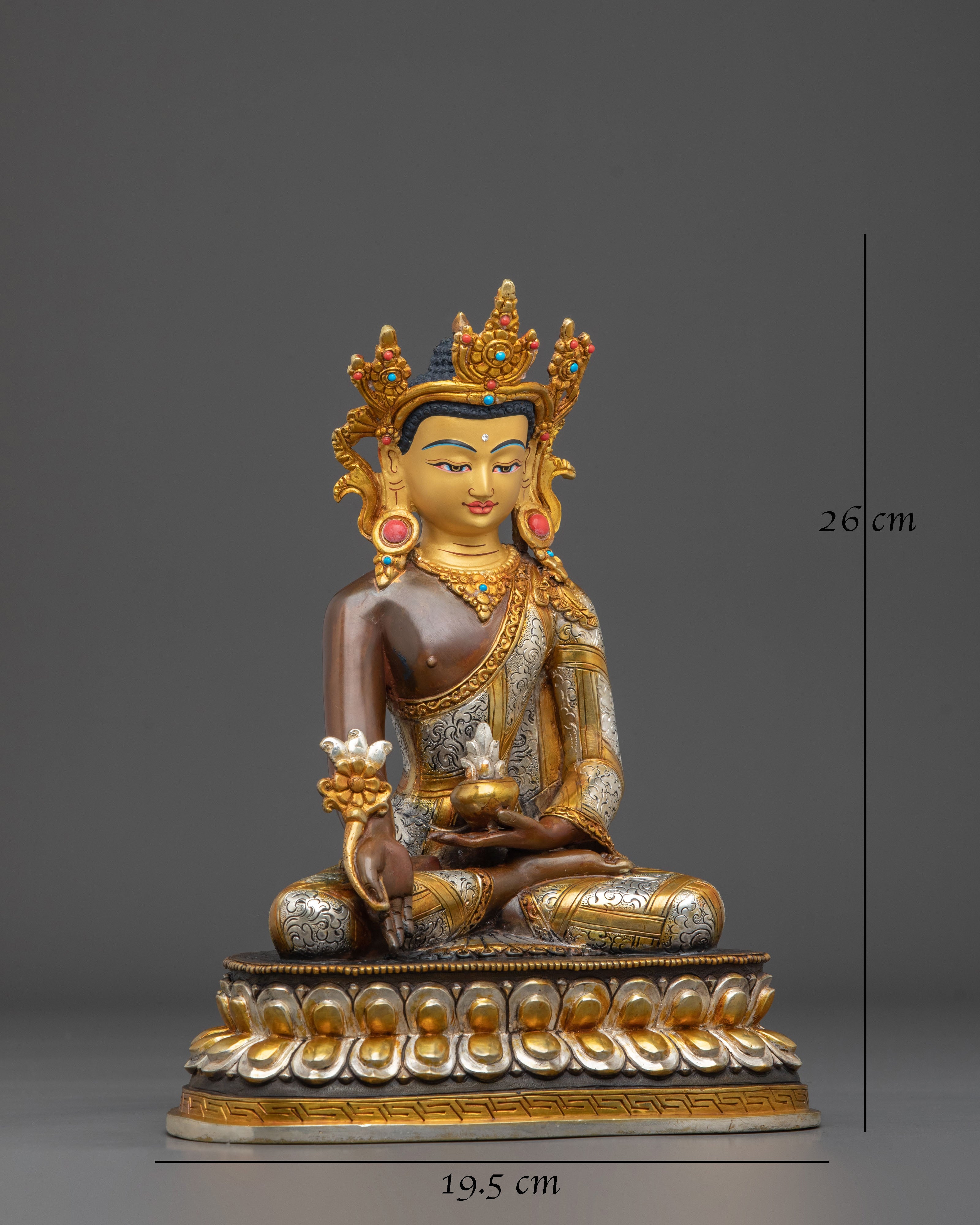 Medicine Buddha Statue | Hand-Gilded Serenity