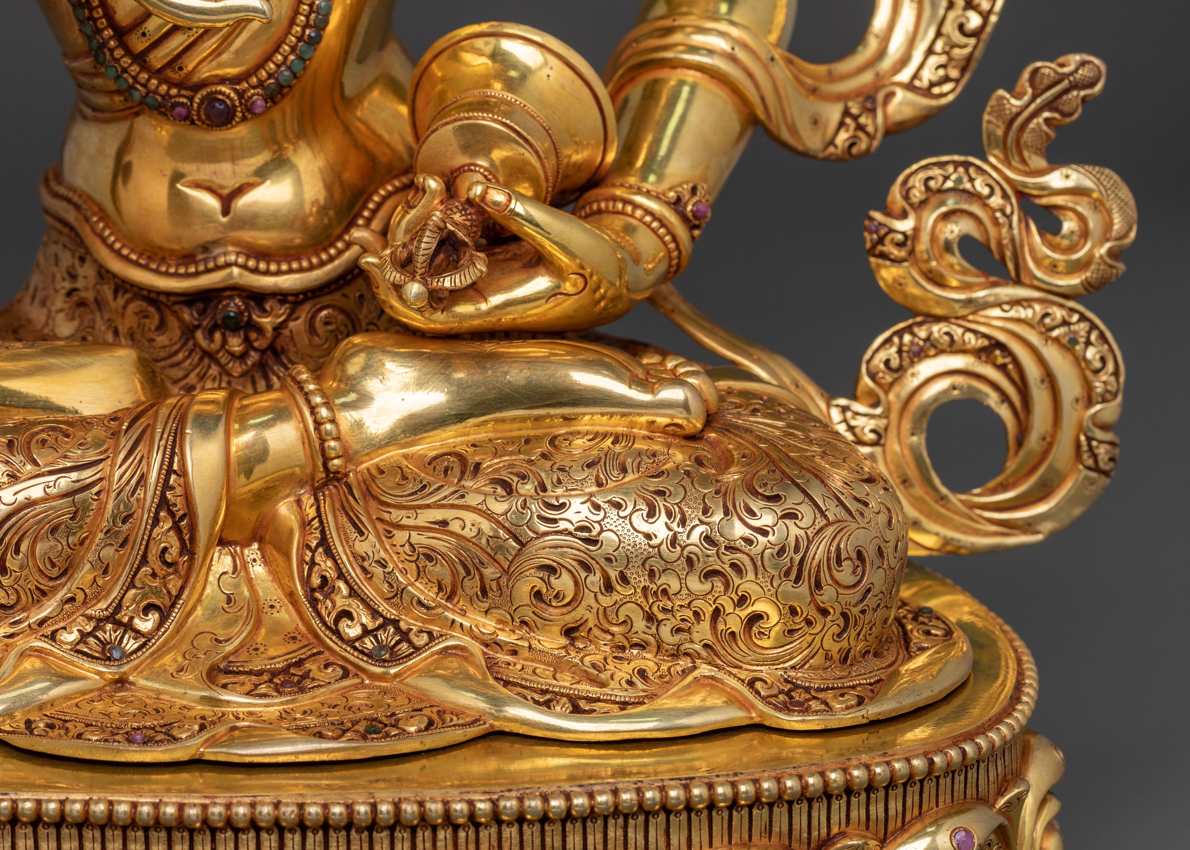 Vajrasattva: 24K Gold Gilded Copper Statue