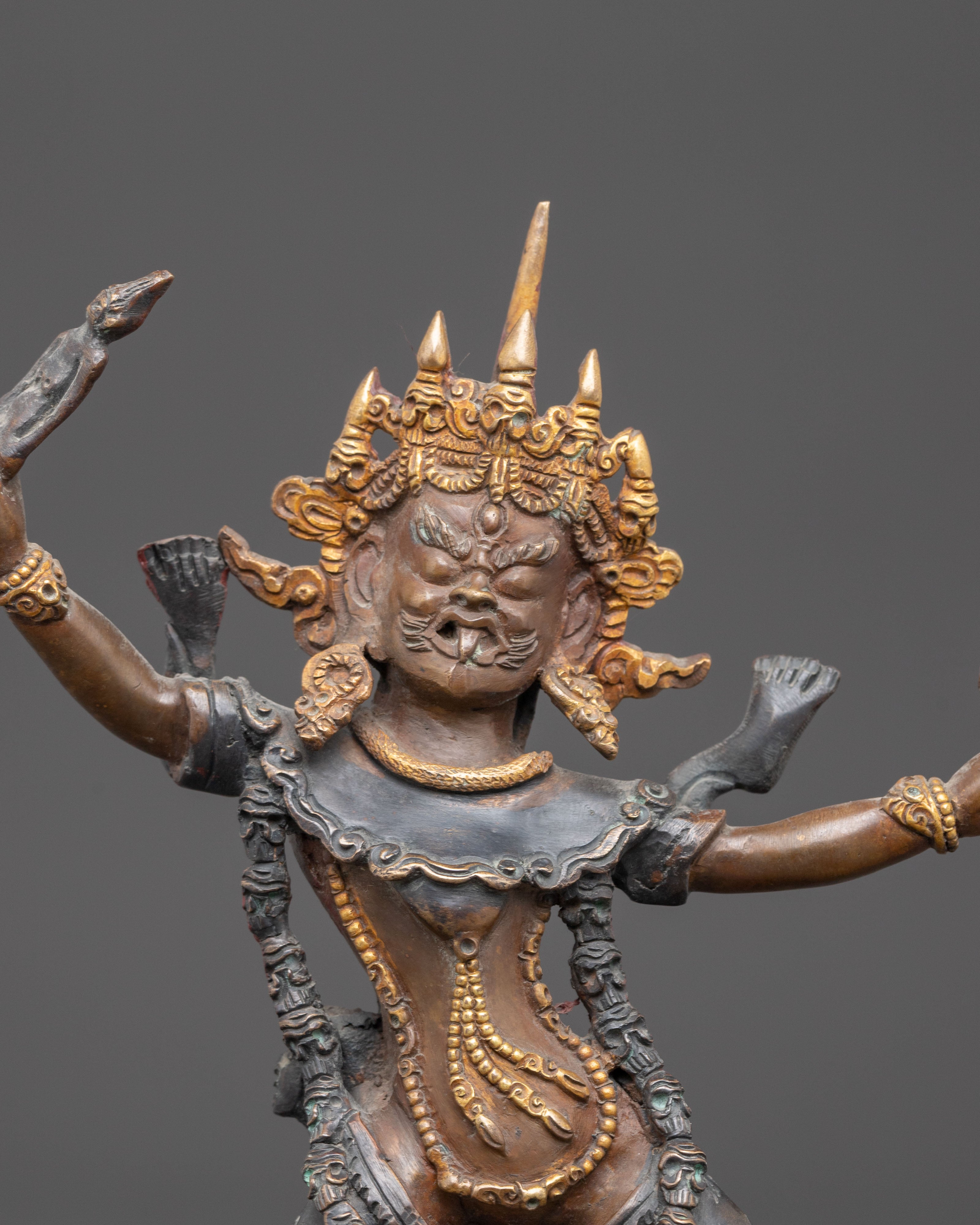 Handcrafted Ekajati Sculpture | Vajrayana Fierce Goddess