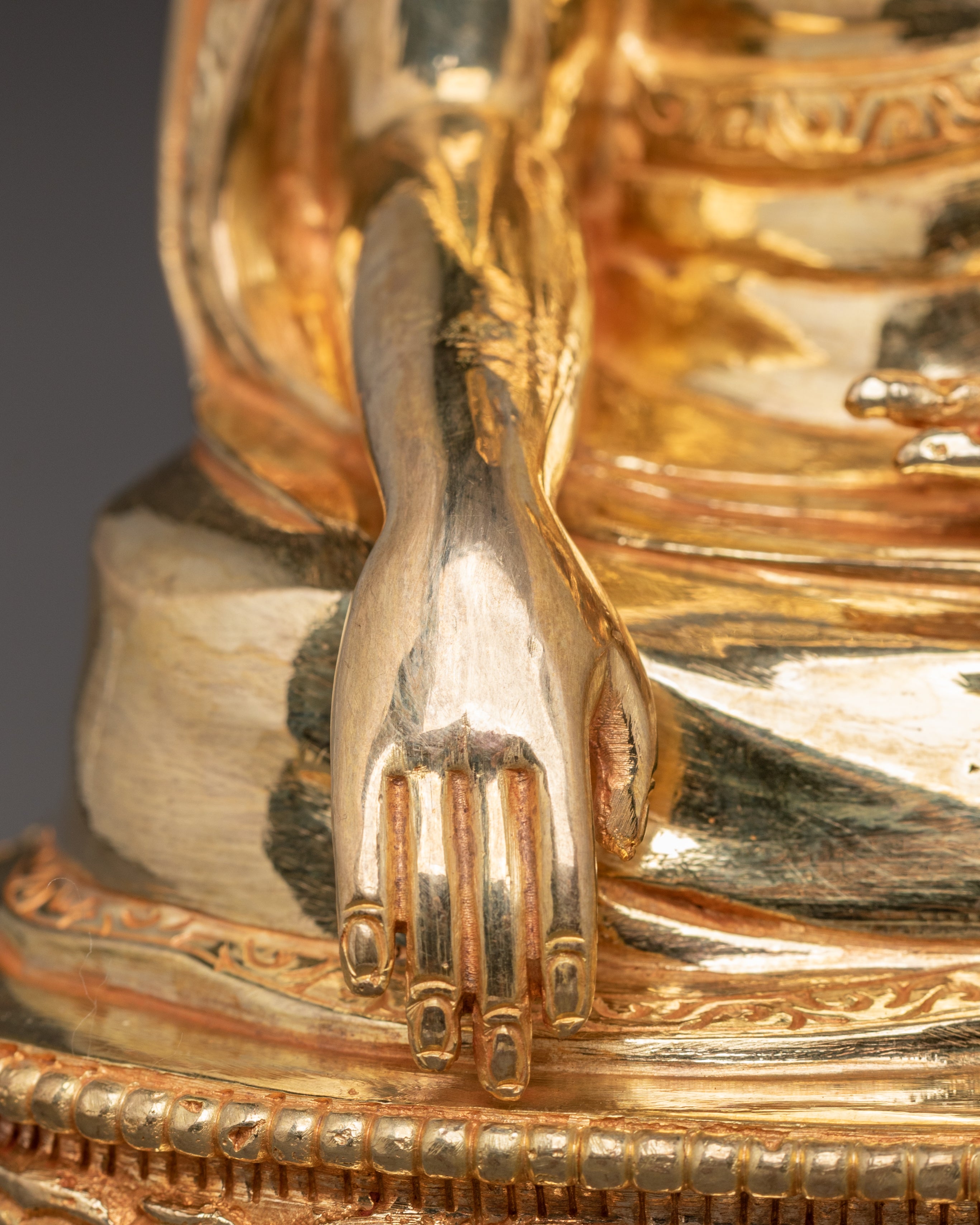 Golden Statue of Master Shapdum | Tibetan Buddhist Art