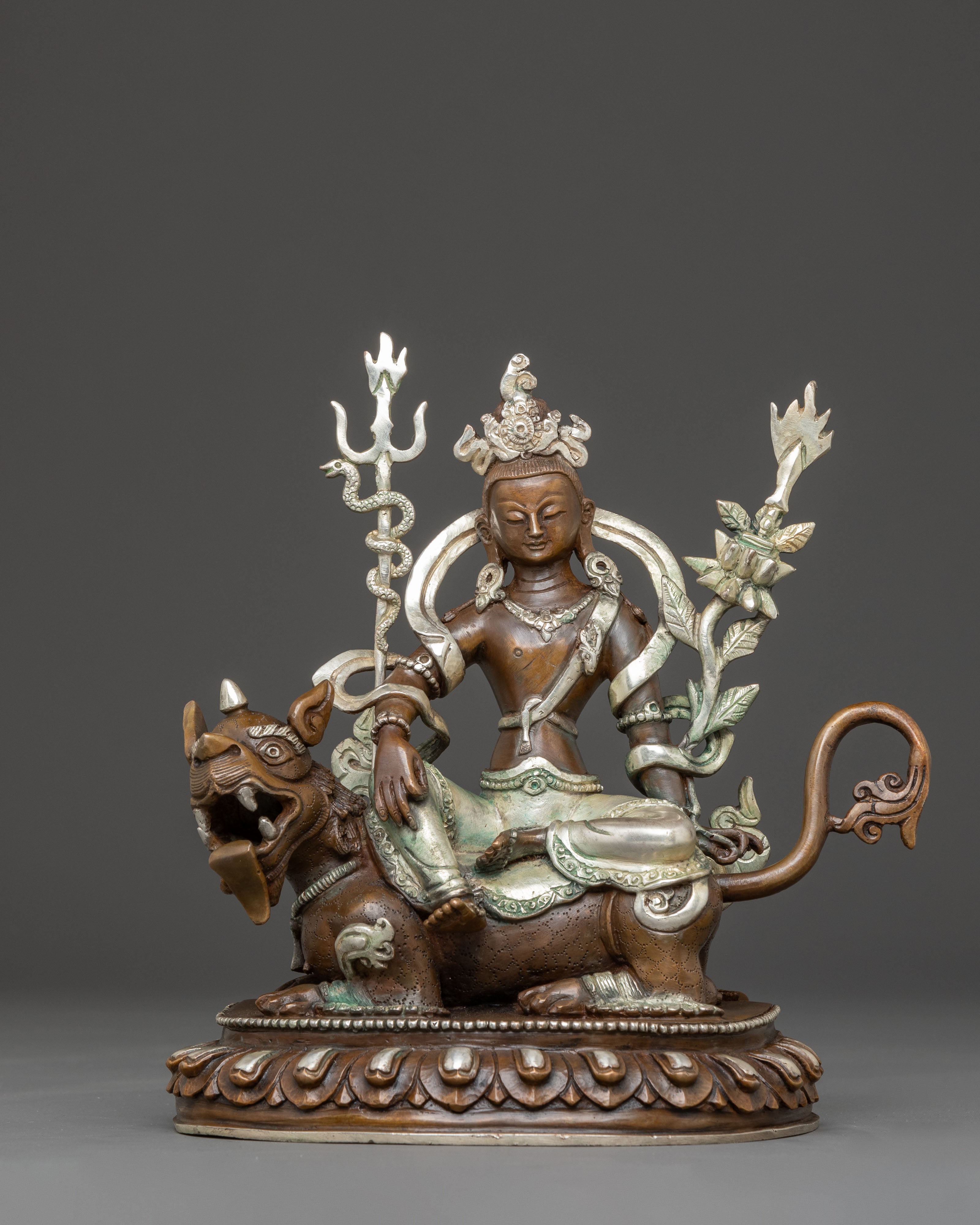 Handcrafted Statue of Simhanada Avalokiteshvara | The Lion's Roar of Compassion