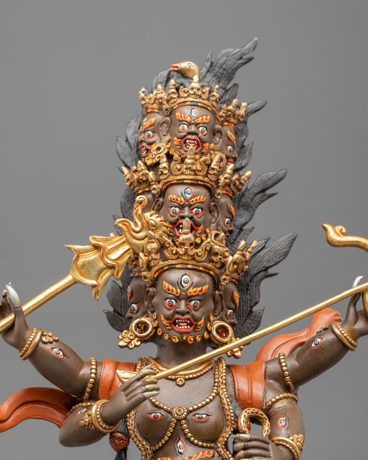 Three Nyingma Protectors | Sacred Guardian Sculpture