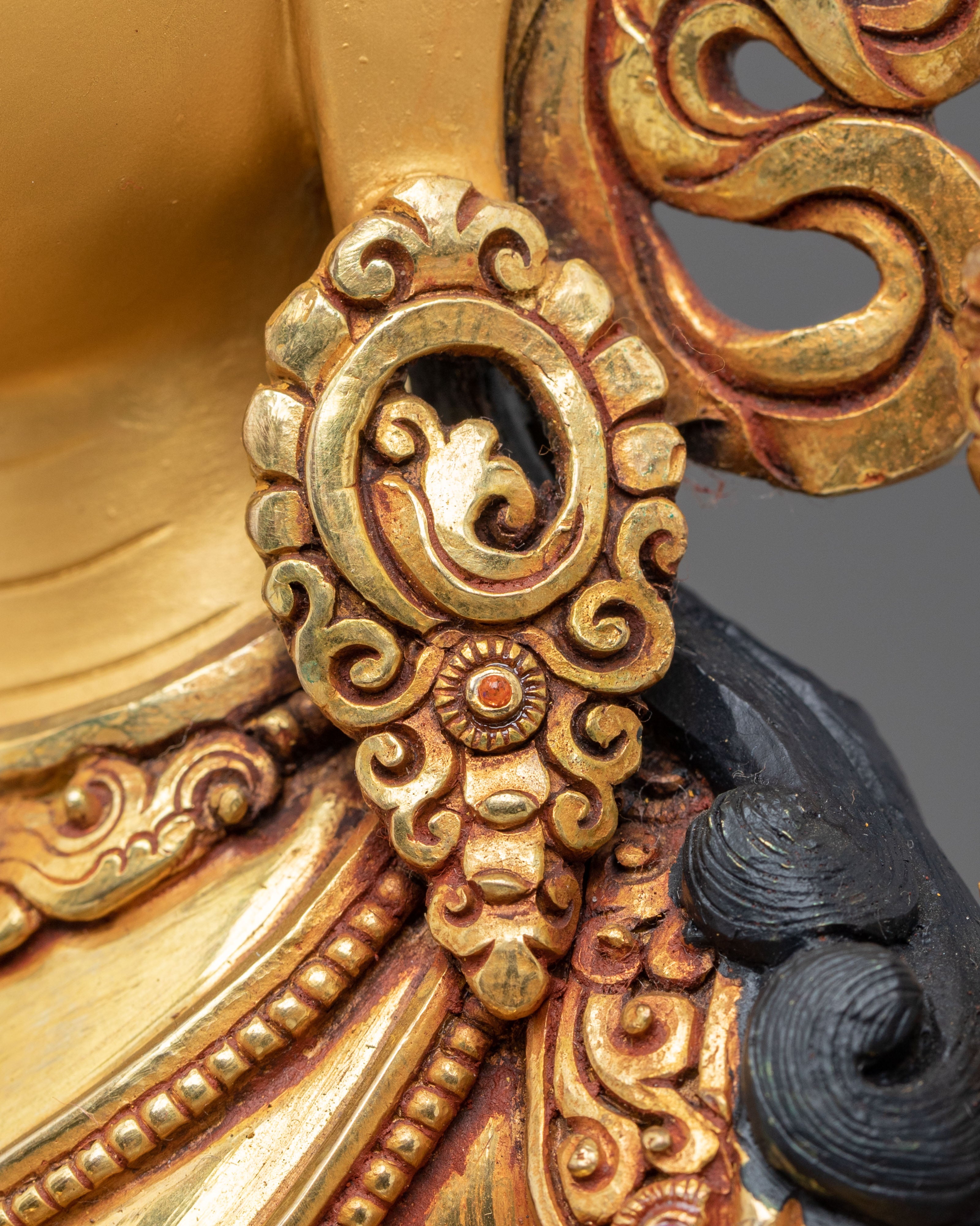 Manjushri 24K Gold Gilded Statue | Meditation Shrine