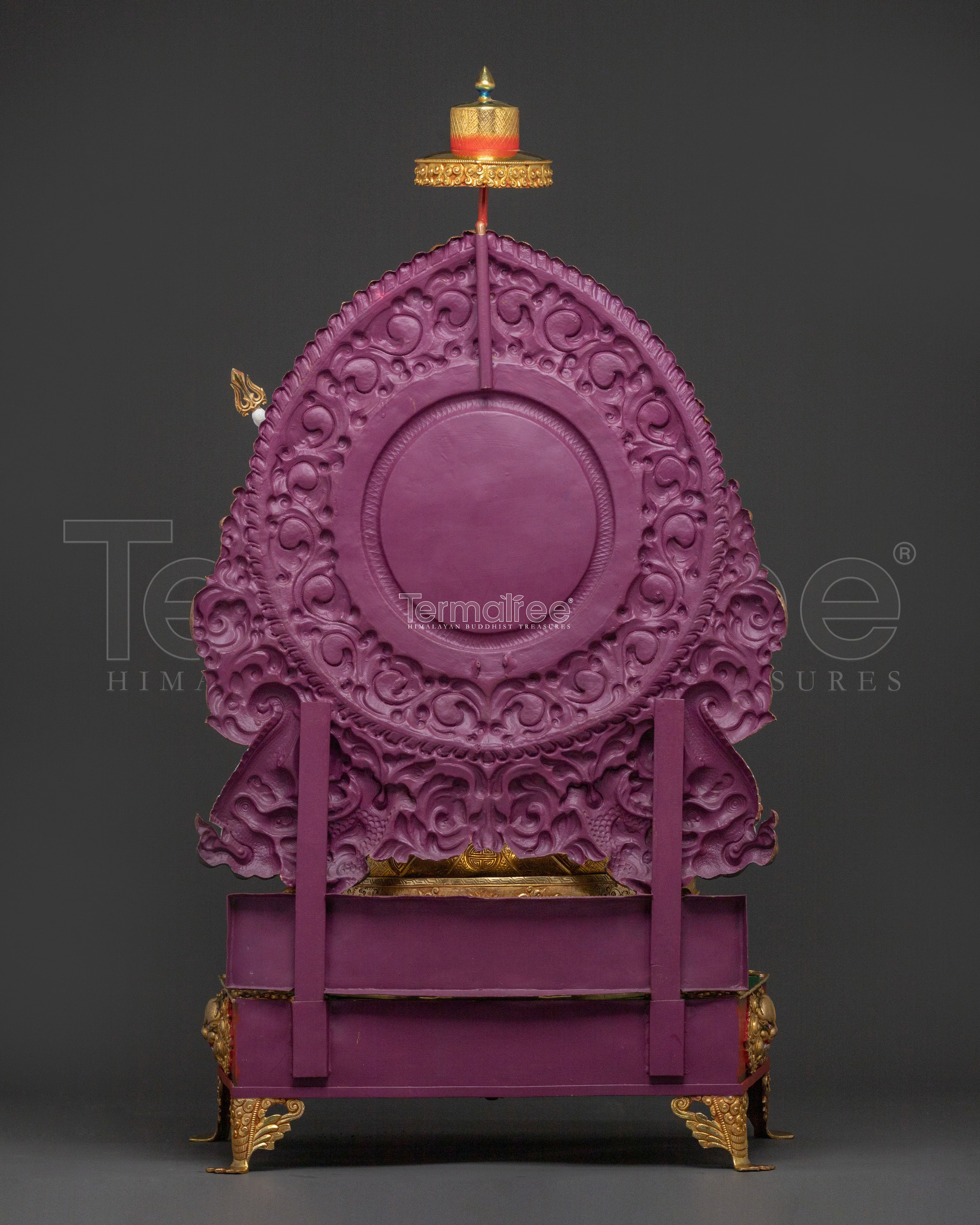 Guru Rinpoche Sacred Statue on Throne | Altar Decor Sculpture