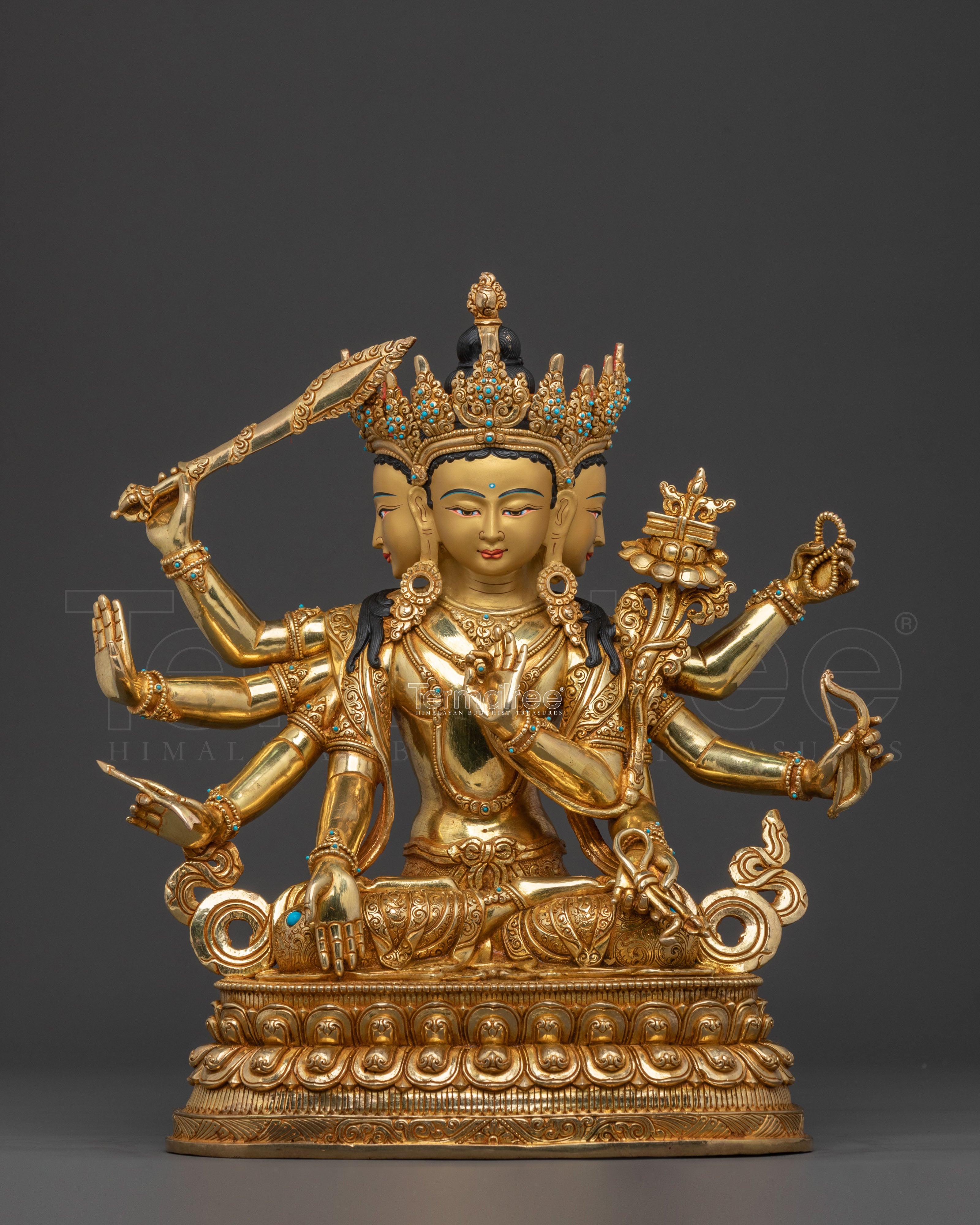 Maha Manjushri Sacred Sculpture | Bodhisattva of Supreme Wisdom
