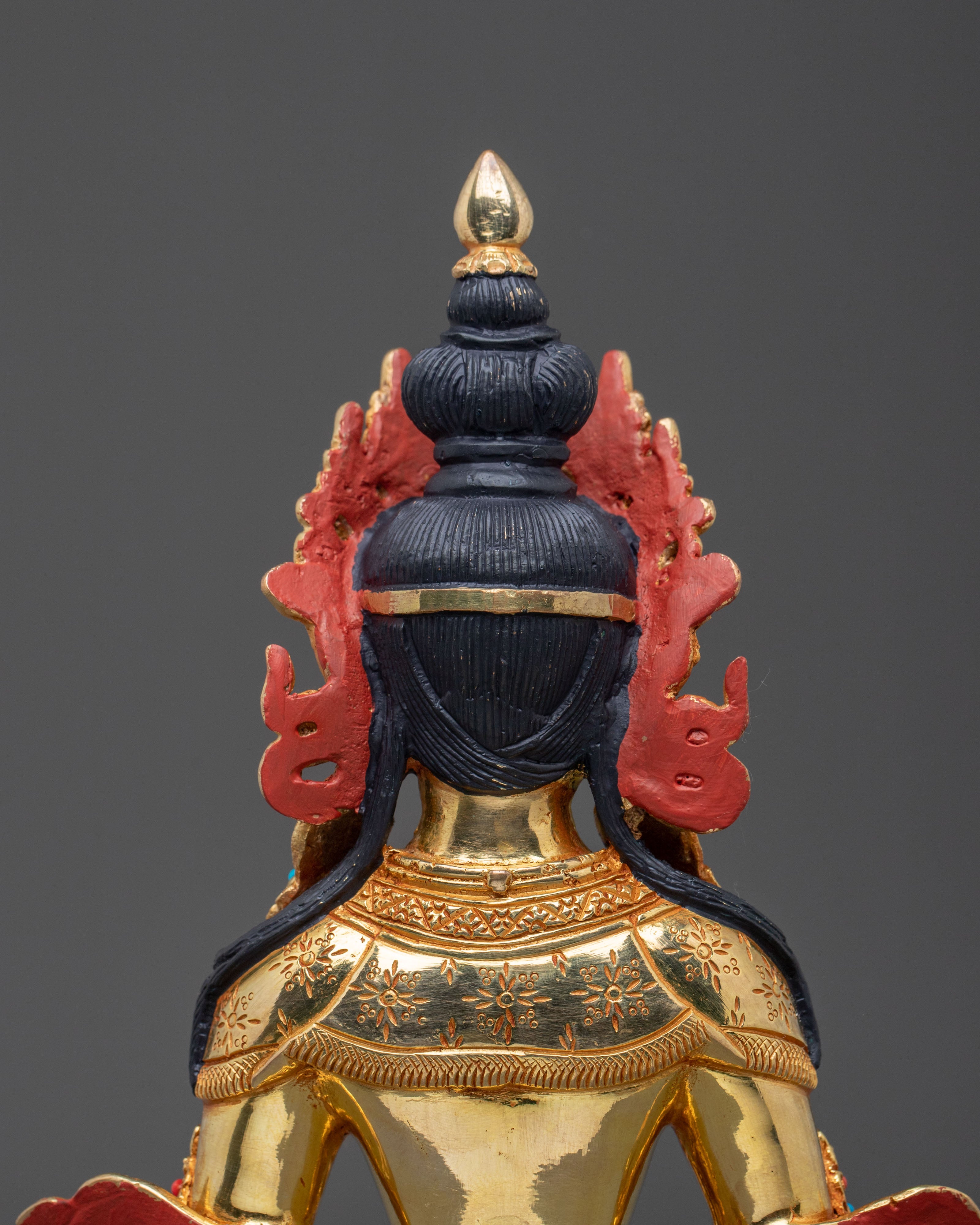 Divine Protection: Amitayus Buddha of Long Life Handmade Statue