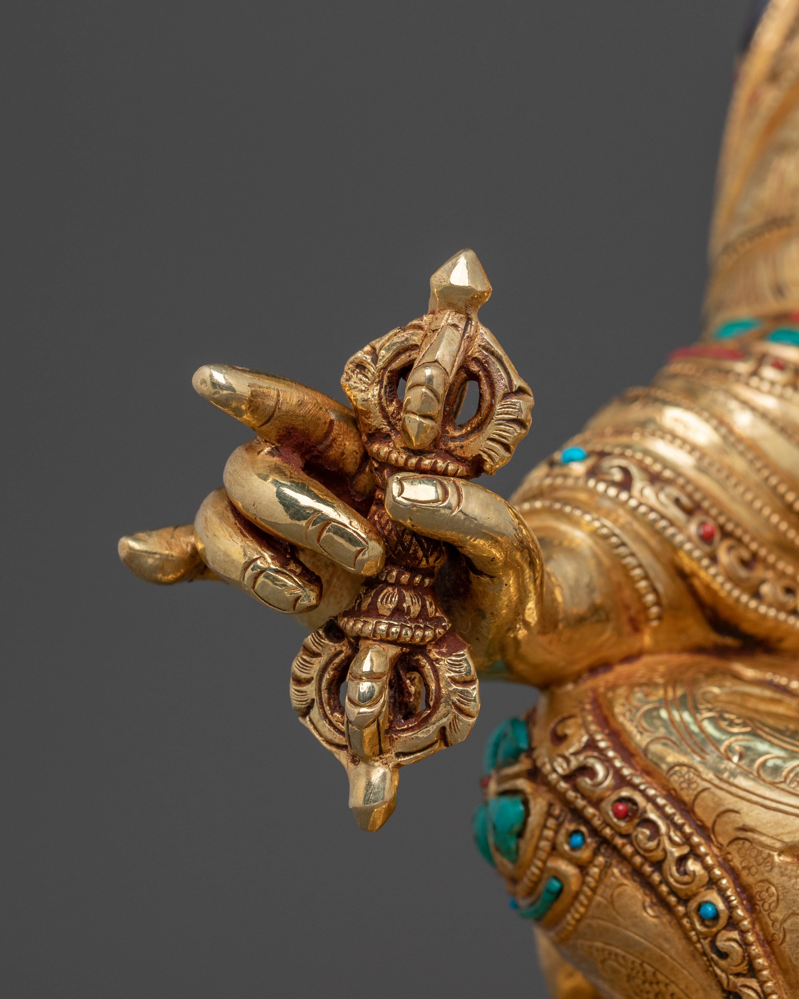 Guru Rinpoche Statue | 24K Gold Gilded Buddhist Master