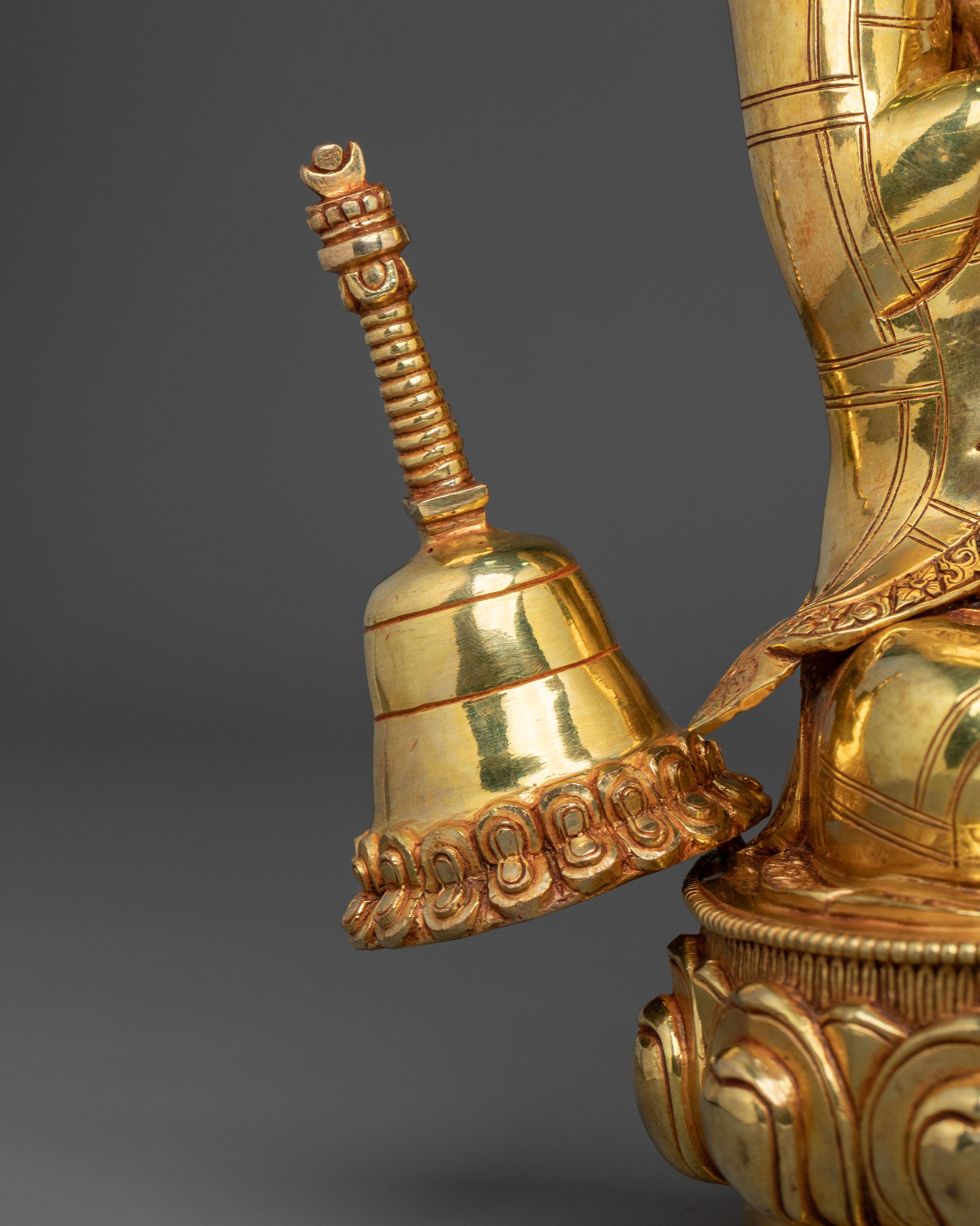 Atisa Sculpture | 24K Gold Gilded Buddhist Master