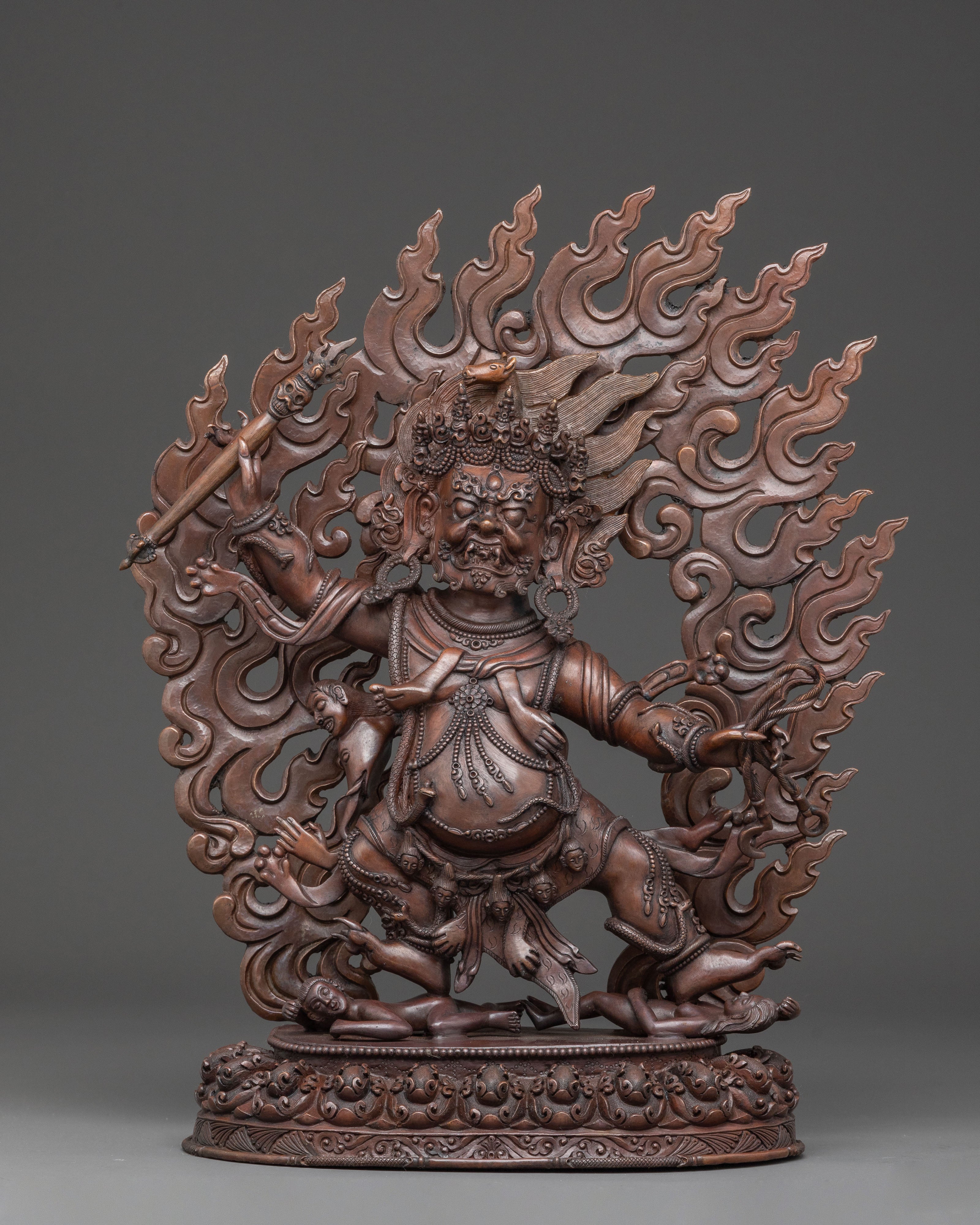 DandaPani Copper Statue - Oxidized Finish