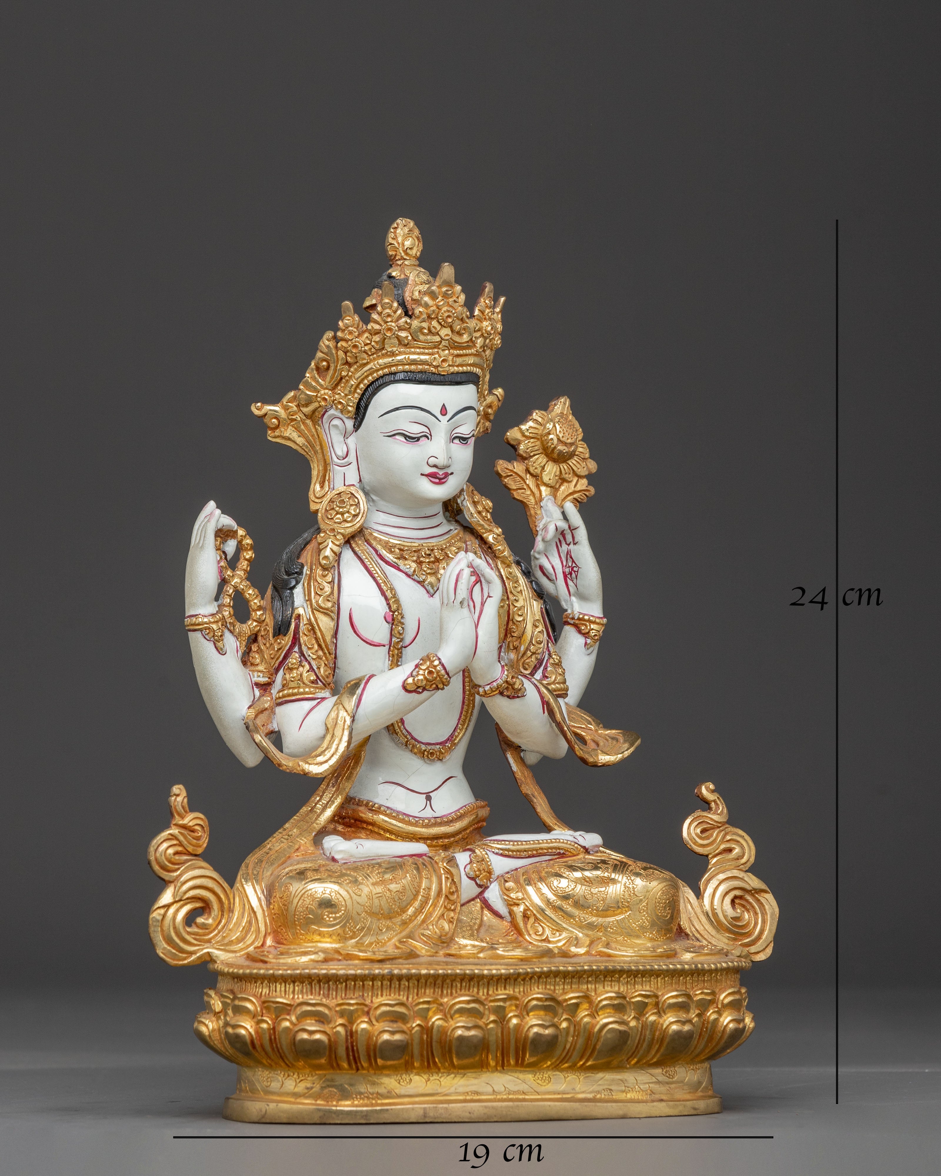 Chenrezig Bodhisattva Golden Statue