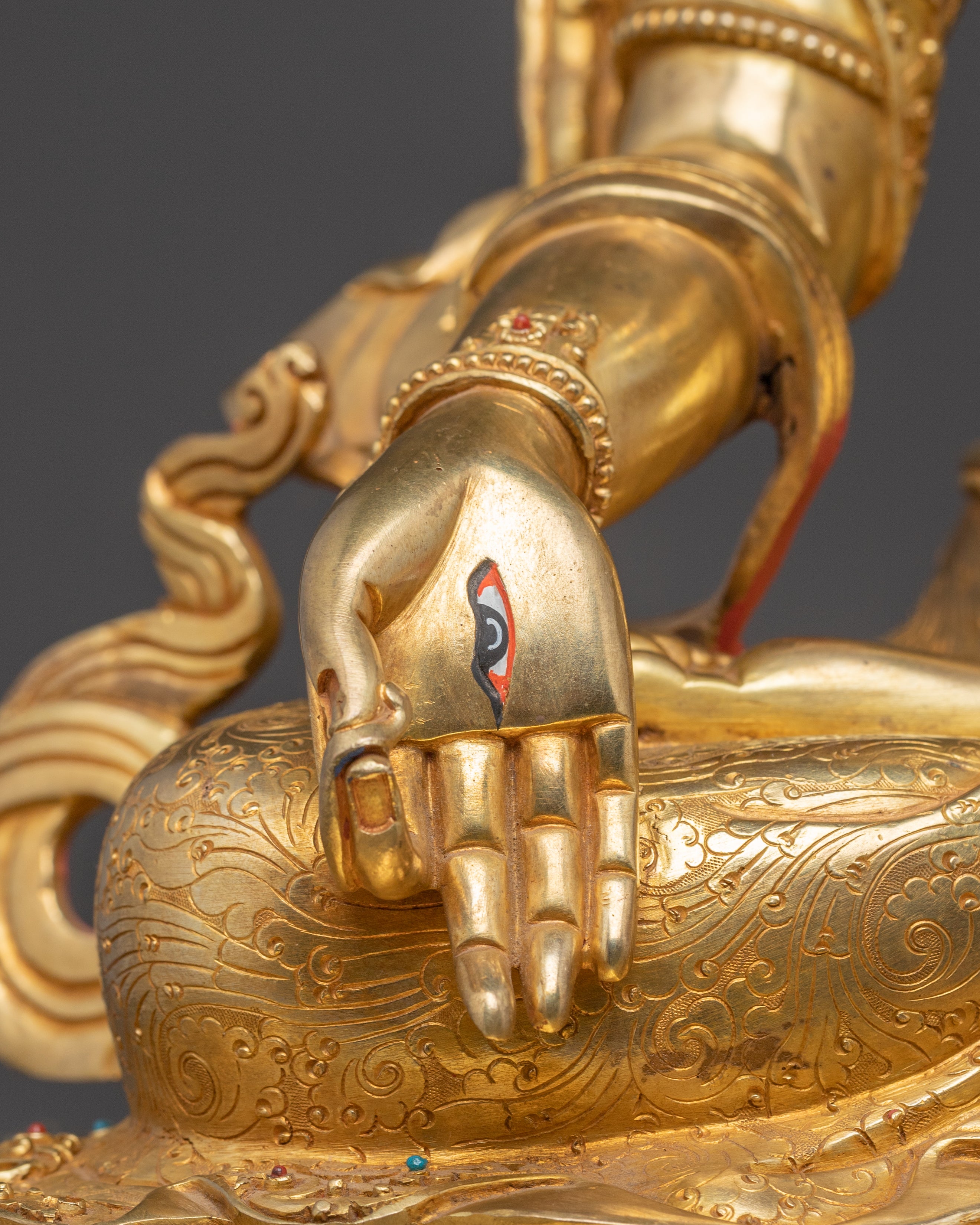 Handcrafted Statue of Seven-Eyed Goddess White Tara | Peaceful Feminine Deity