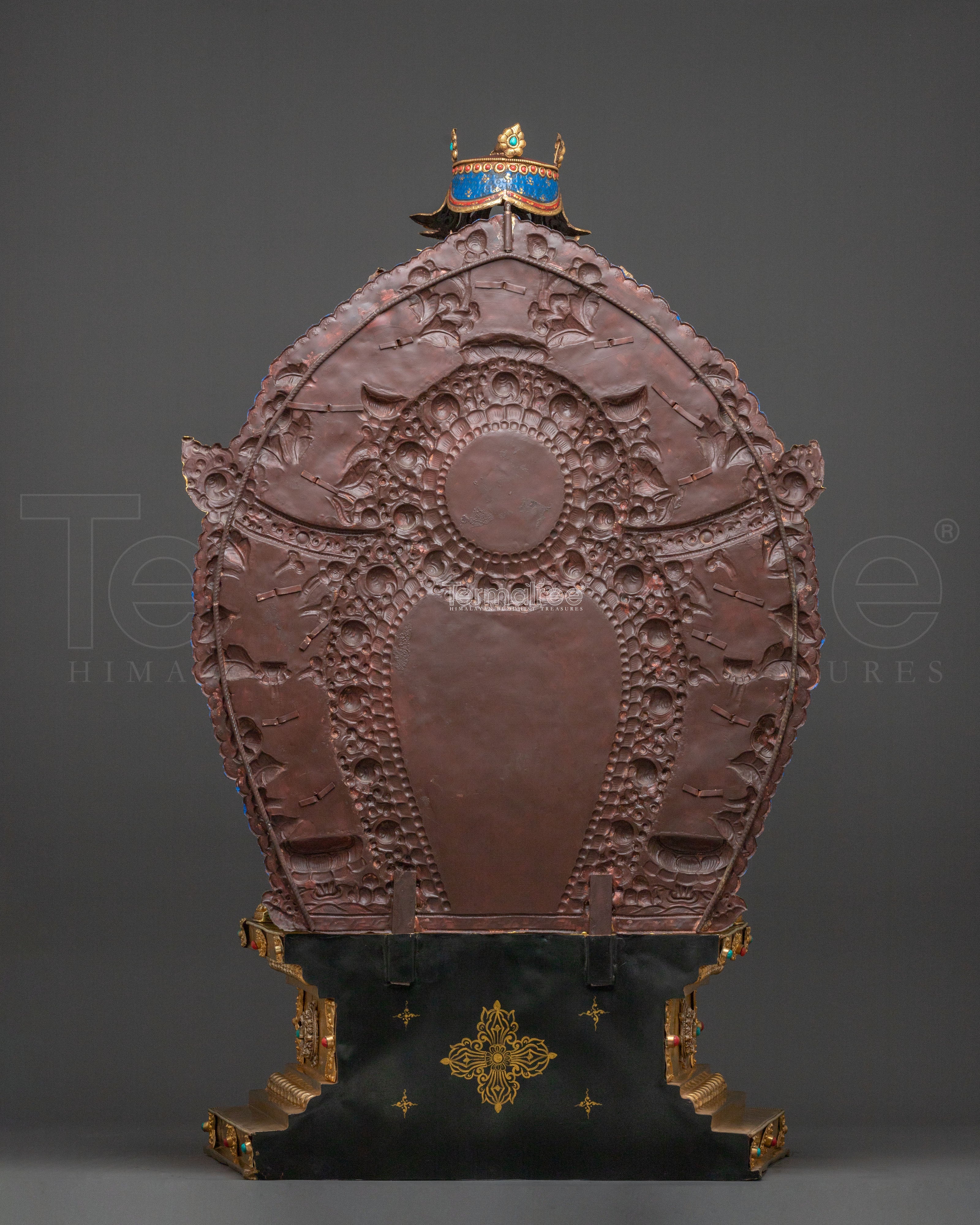 Sacred Throne: 24K Gold Gilded Art